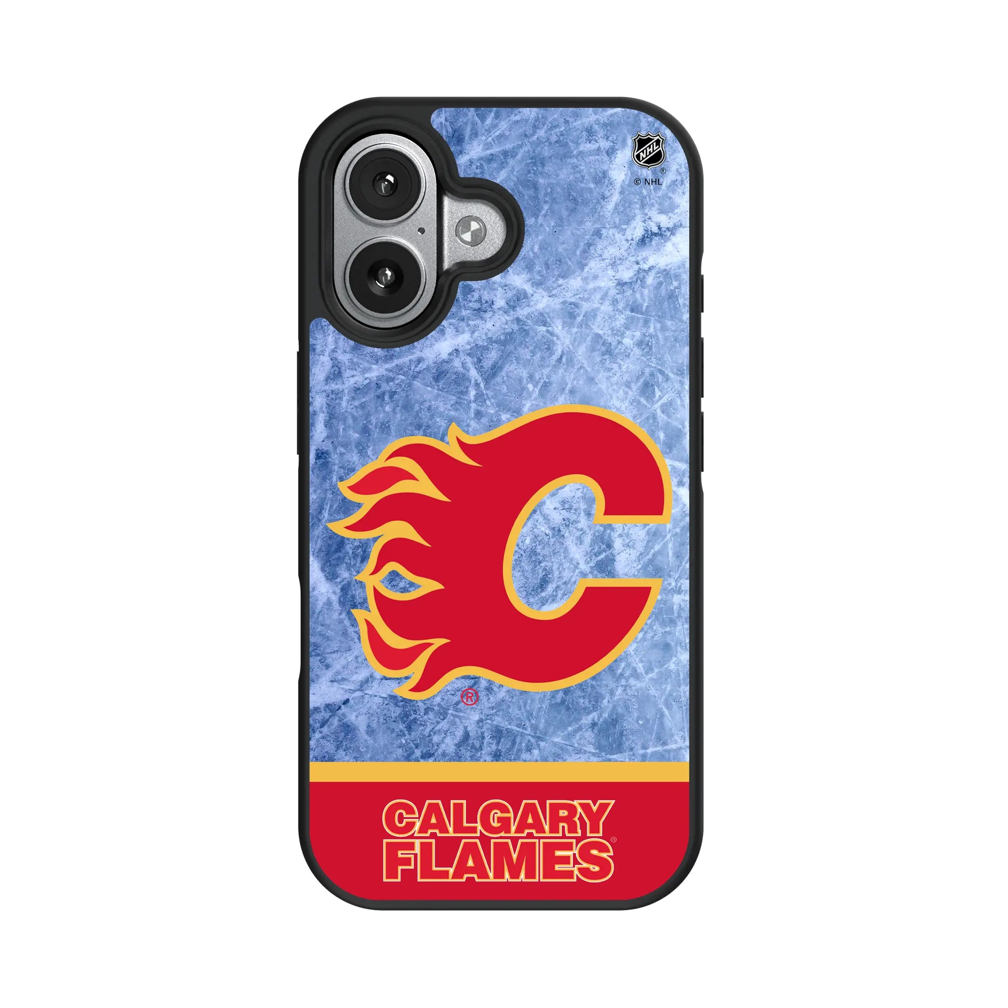 Calgary Flames Ice Wordmark Bump Phone Case