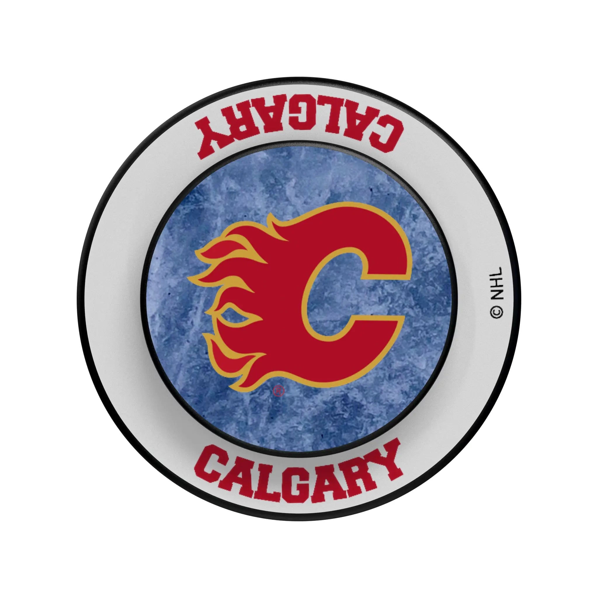 Calgary Flames Ice Wordmark PopSockets Magnetic Phone Grip and Stand
