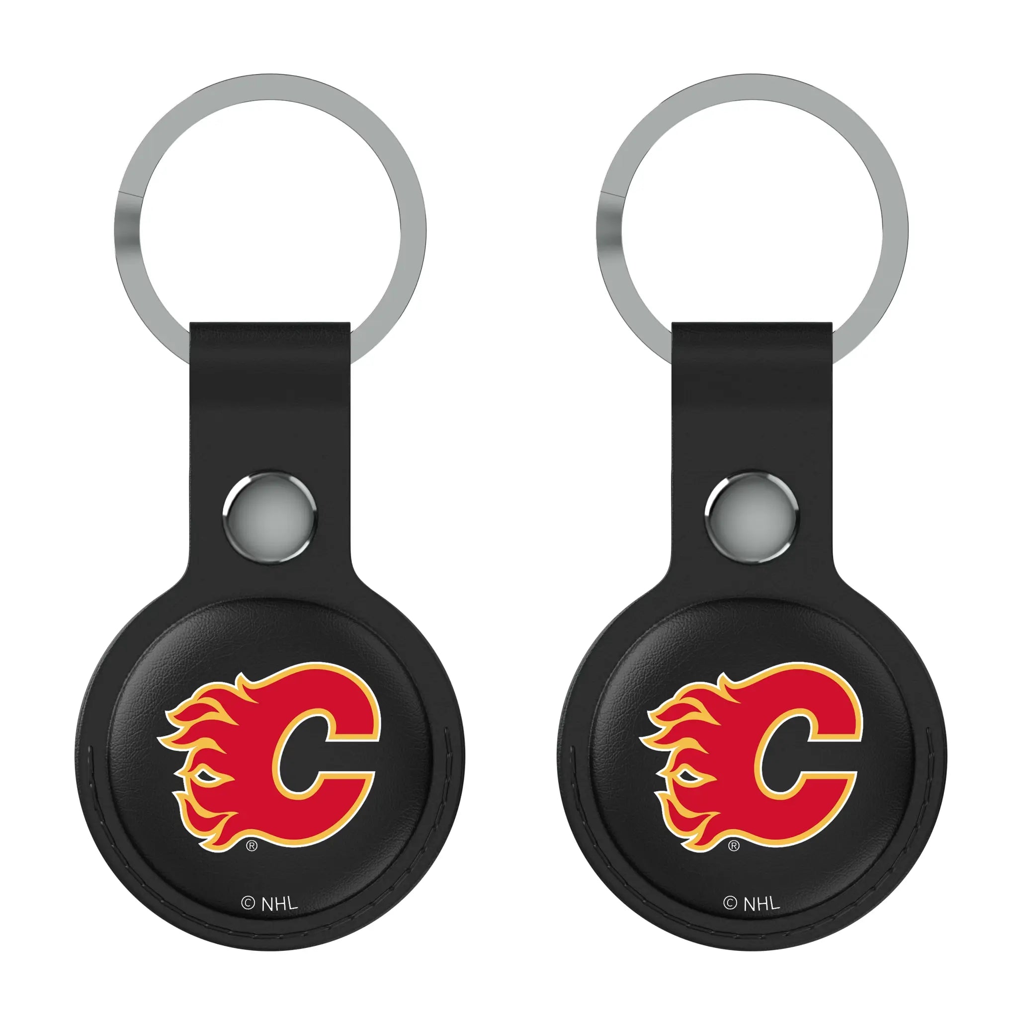 Calgary Flames Insignia Black Airtag Holder 2-Pack