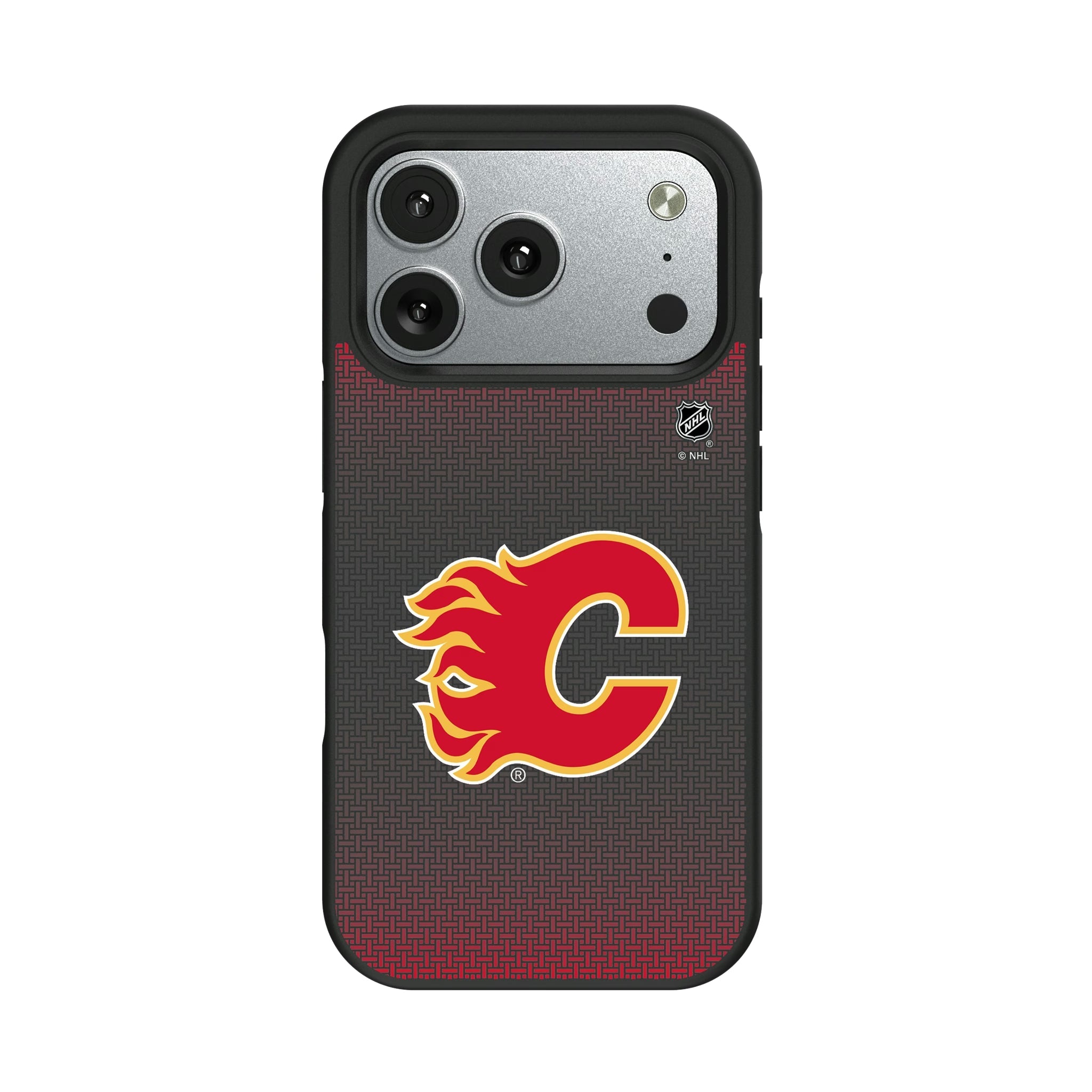 Calgary Flames Linen Bump Phone Case - Sports Gifts, Sports Memorabilia, Sports Collectibles, Fan Shop