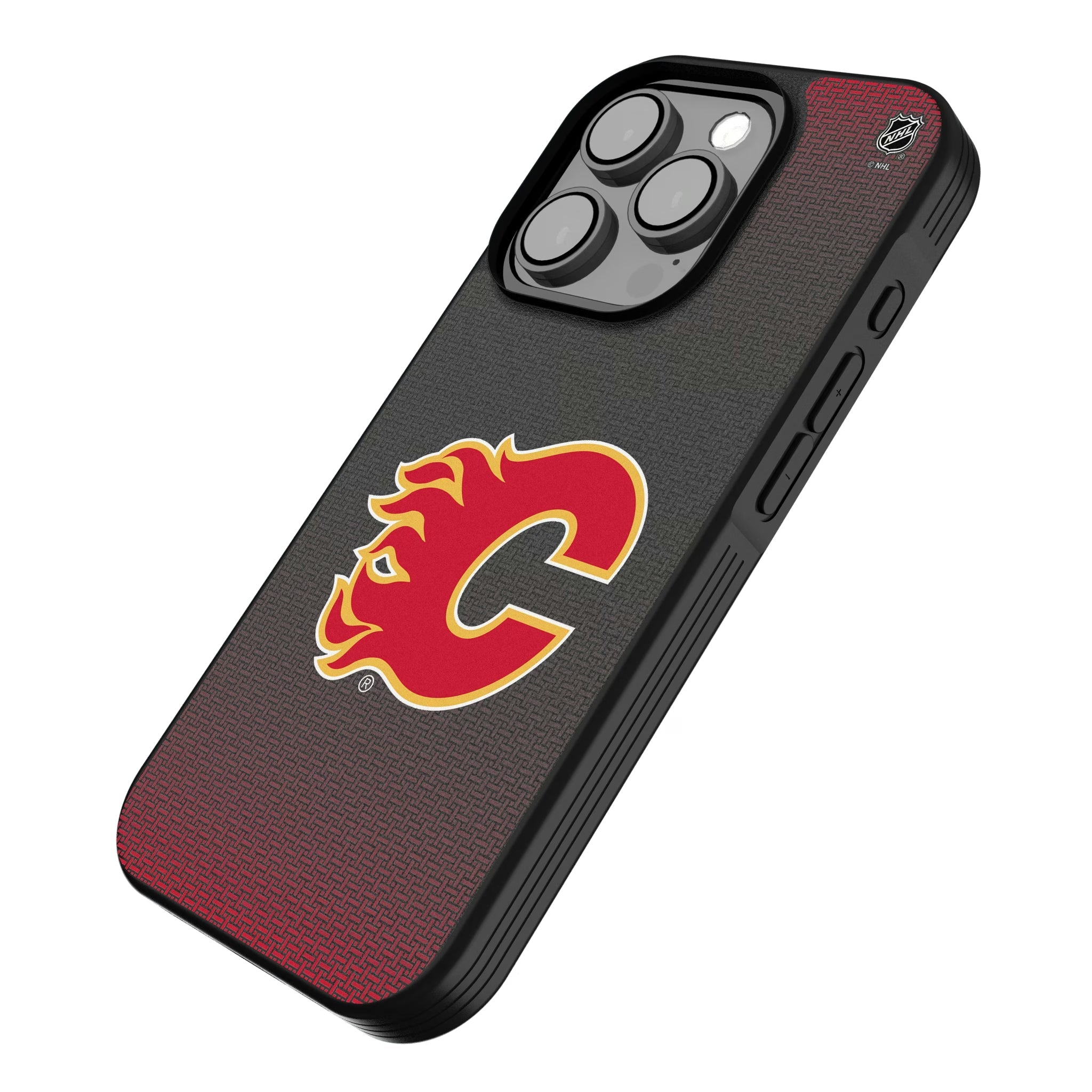 Calgary Flames Linen Bump Phone Case - Sports Gifts, Sports Memorabilia, Sports Collectibles, Fan Shop