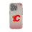 Calgary Flames Linen Clear Phone Case for Apple iPhone - Sports Gifts, Sports Memorabilia, Sports Collectibles, Fan Shop