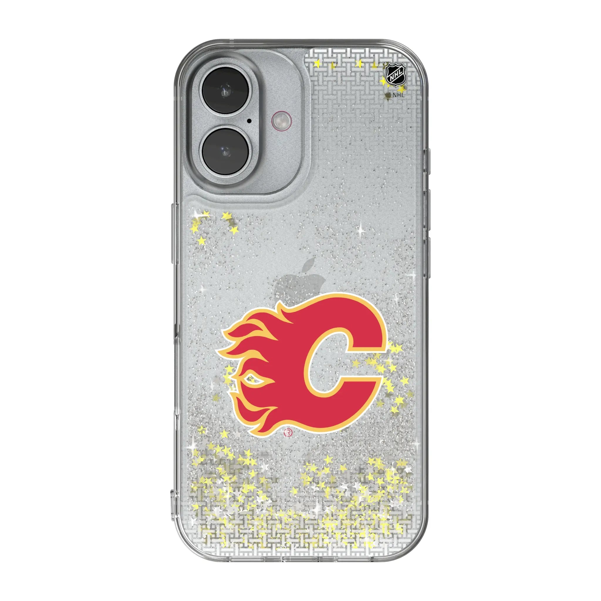 Calgary Flames Linen Glitter Phone Case