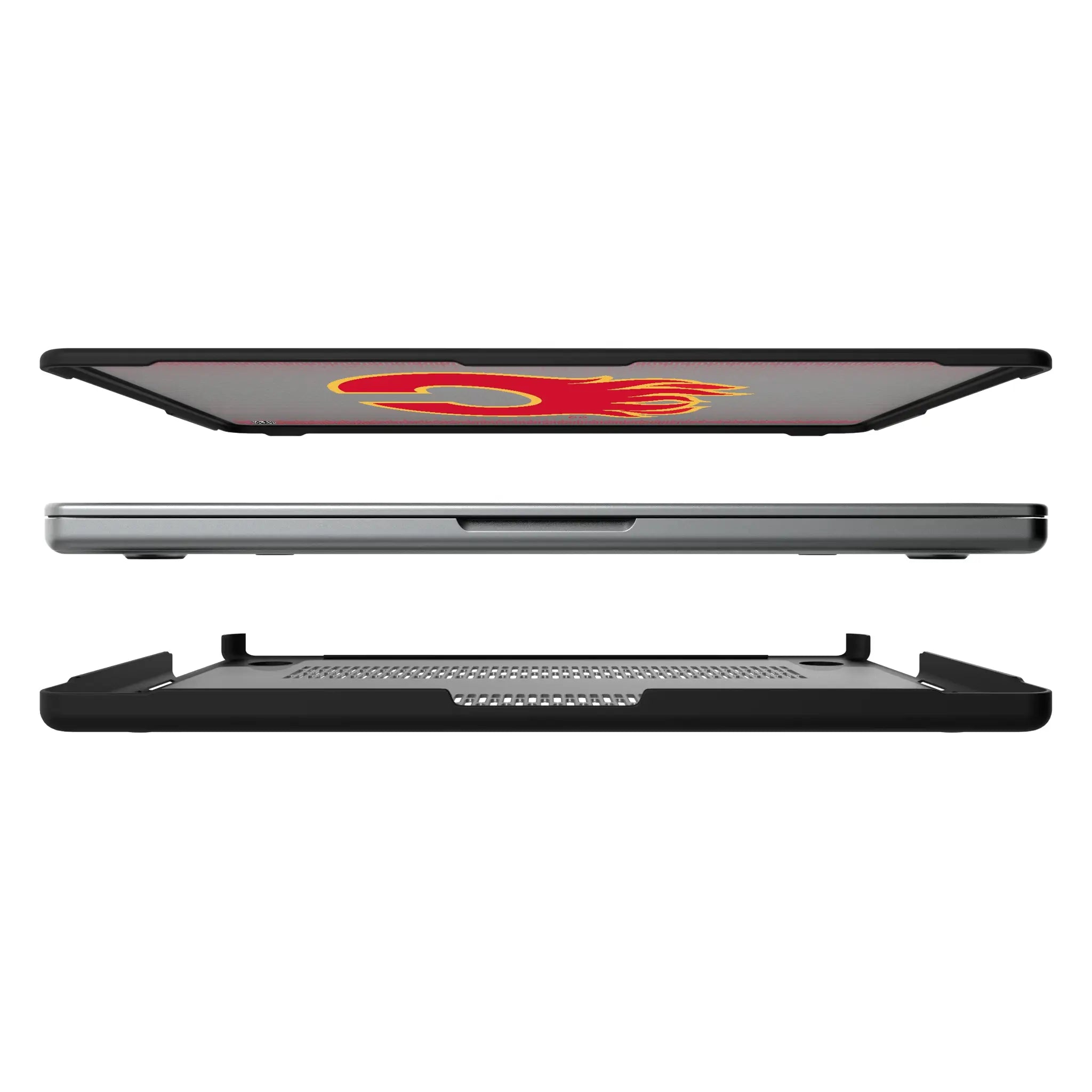 Calgary Flames Linen Laptop Case for Apple MacBook