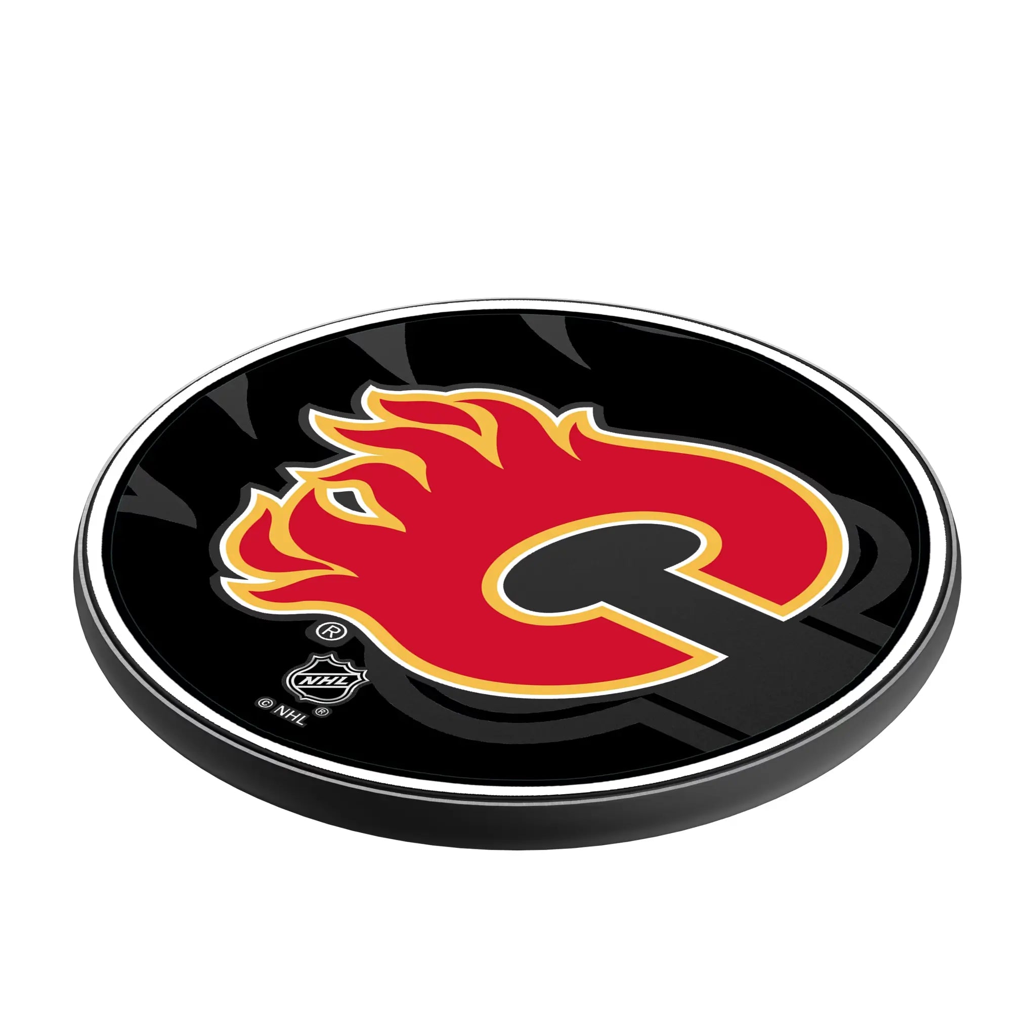 Calgary Flames Monocolor Tilt 15-Watt Wireless Charger