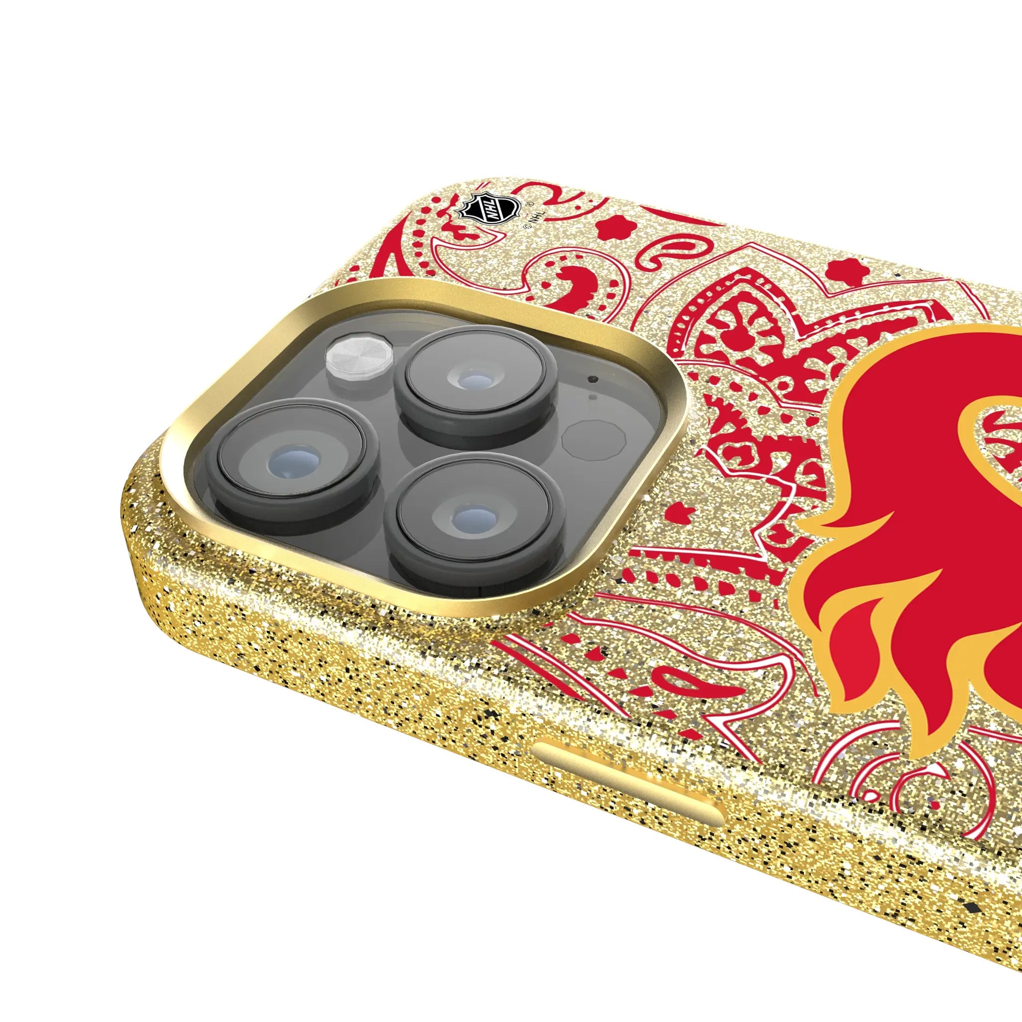 Calgary Flames Paisley Bling Phone Case
