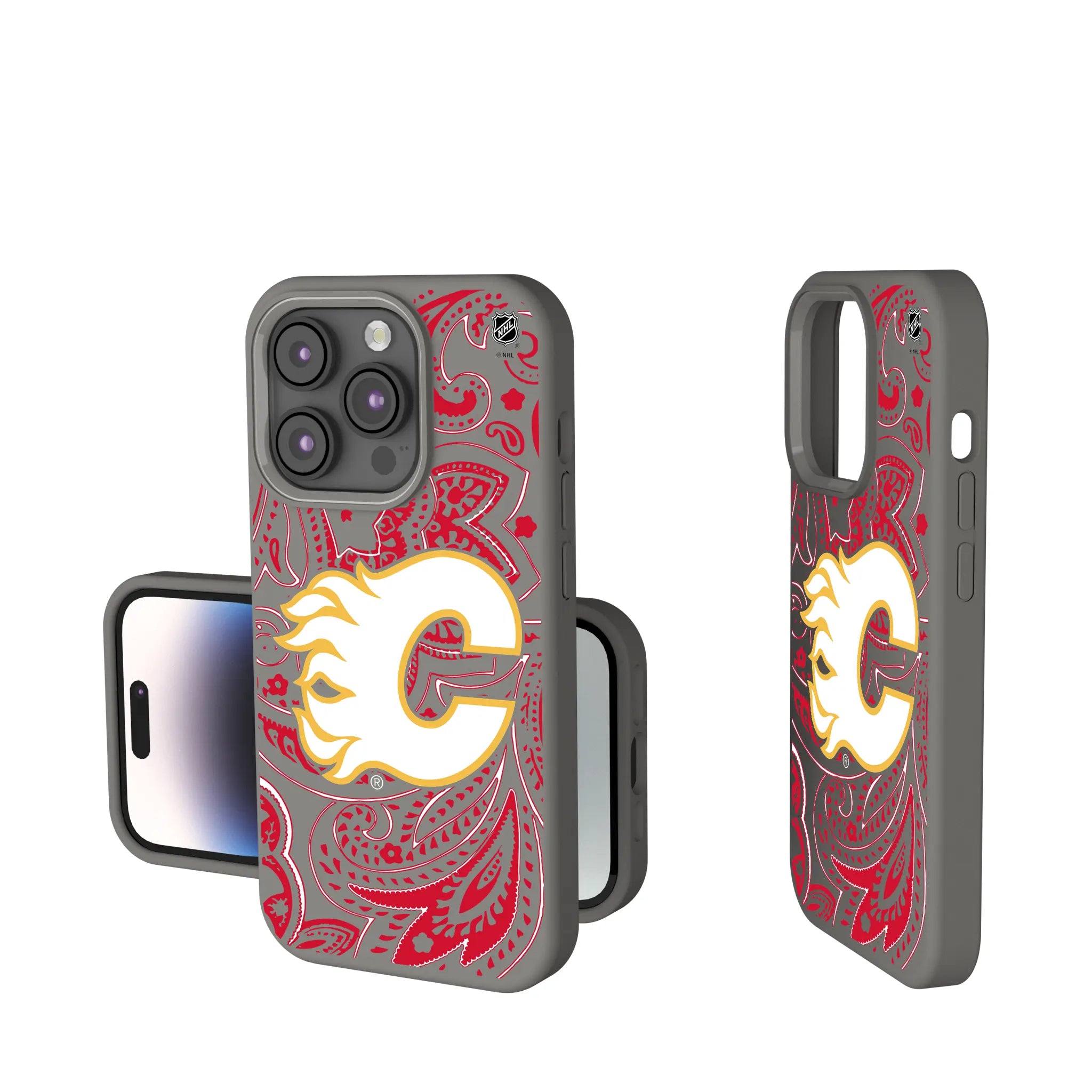 Calgary Flames Paisley Soft Touch Phone Case