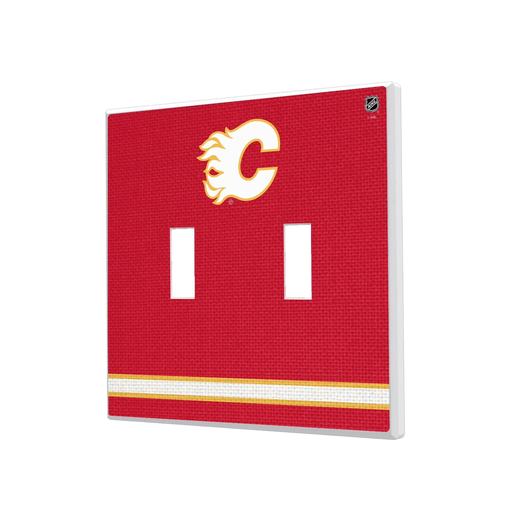 Calgary Flames Stripe Hidden-Screw Light Switch Plate