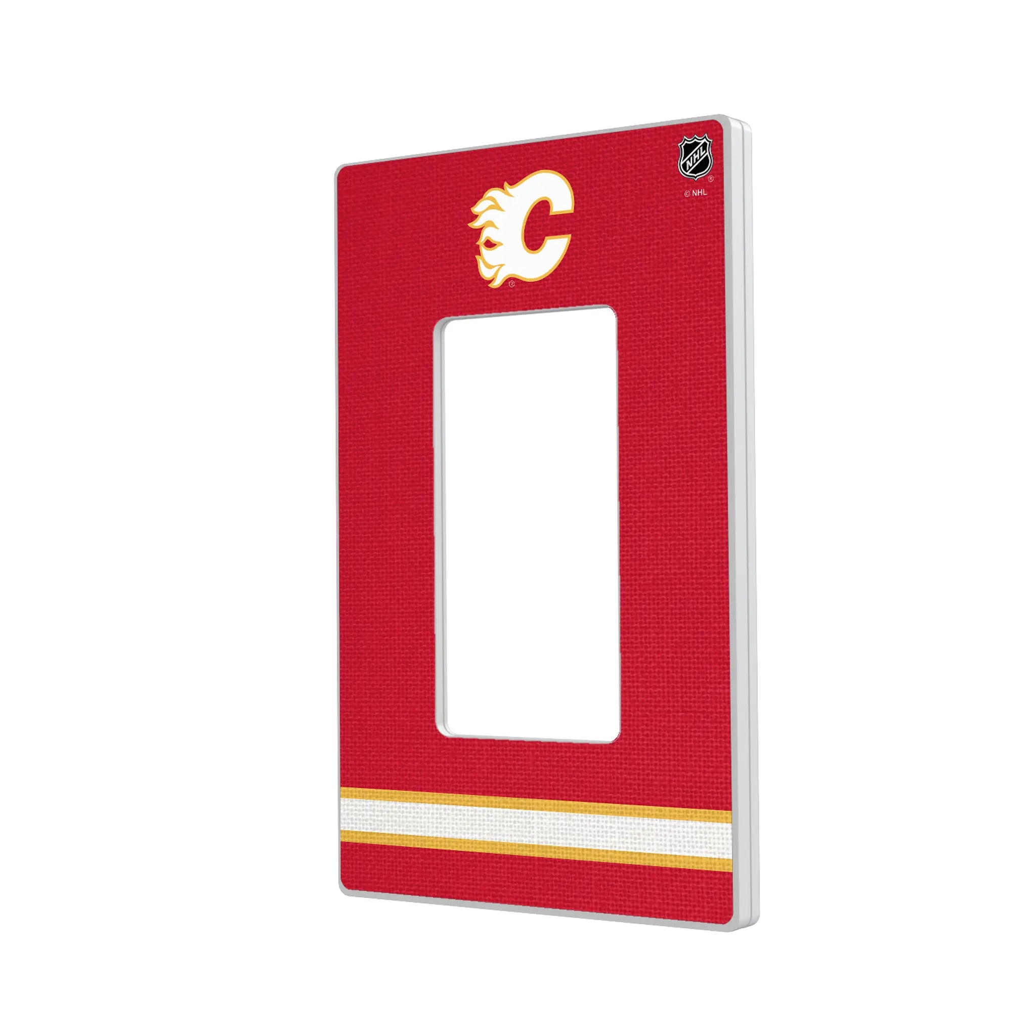 Calgary Flames Stripe Hidden-Screw Light Switch Plate