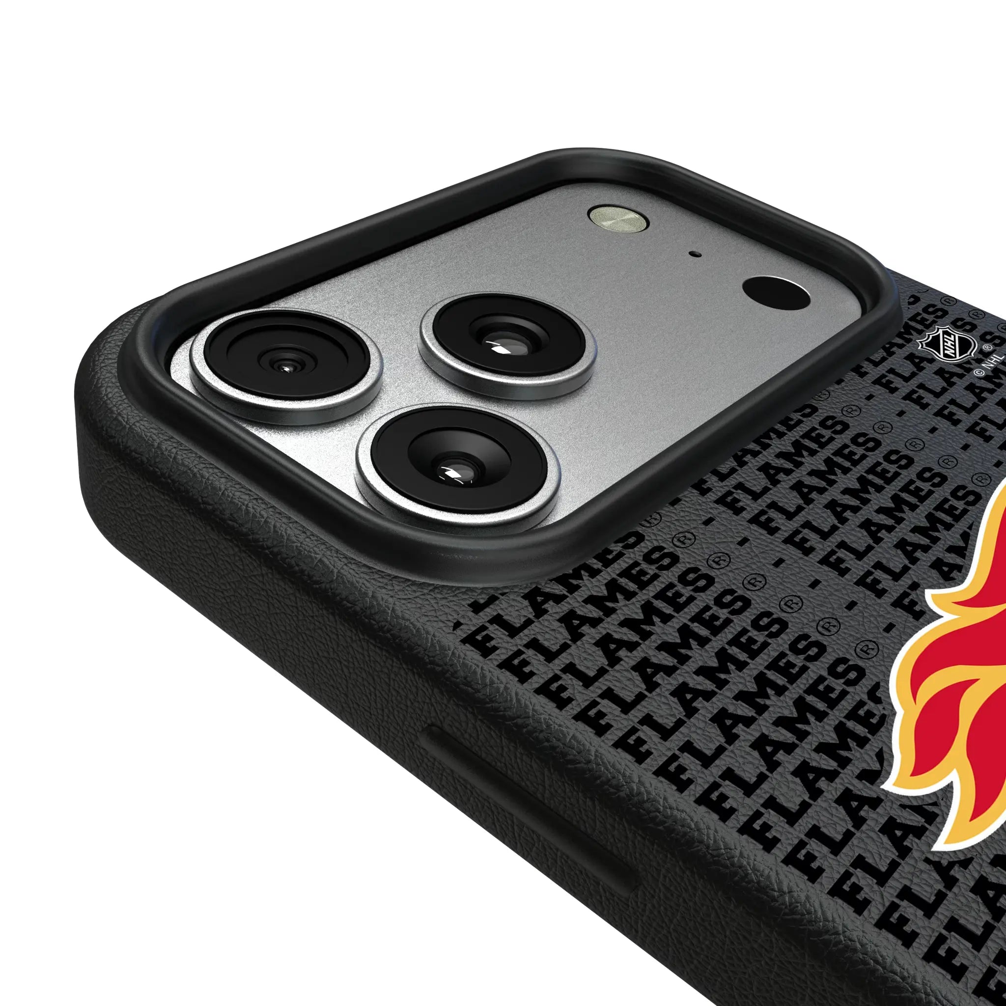 Calgary Flames Text Backdrop MagSafe Compatible Phone Case for Apple iPhone