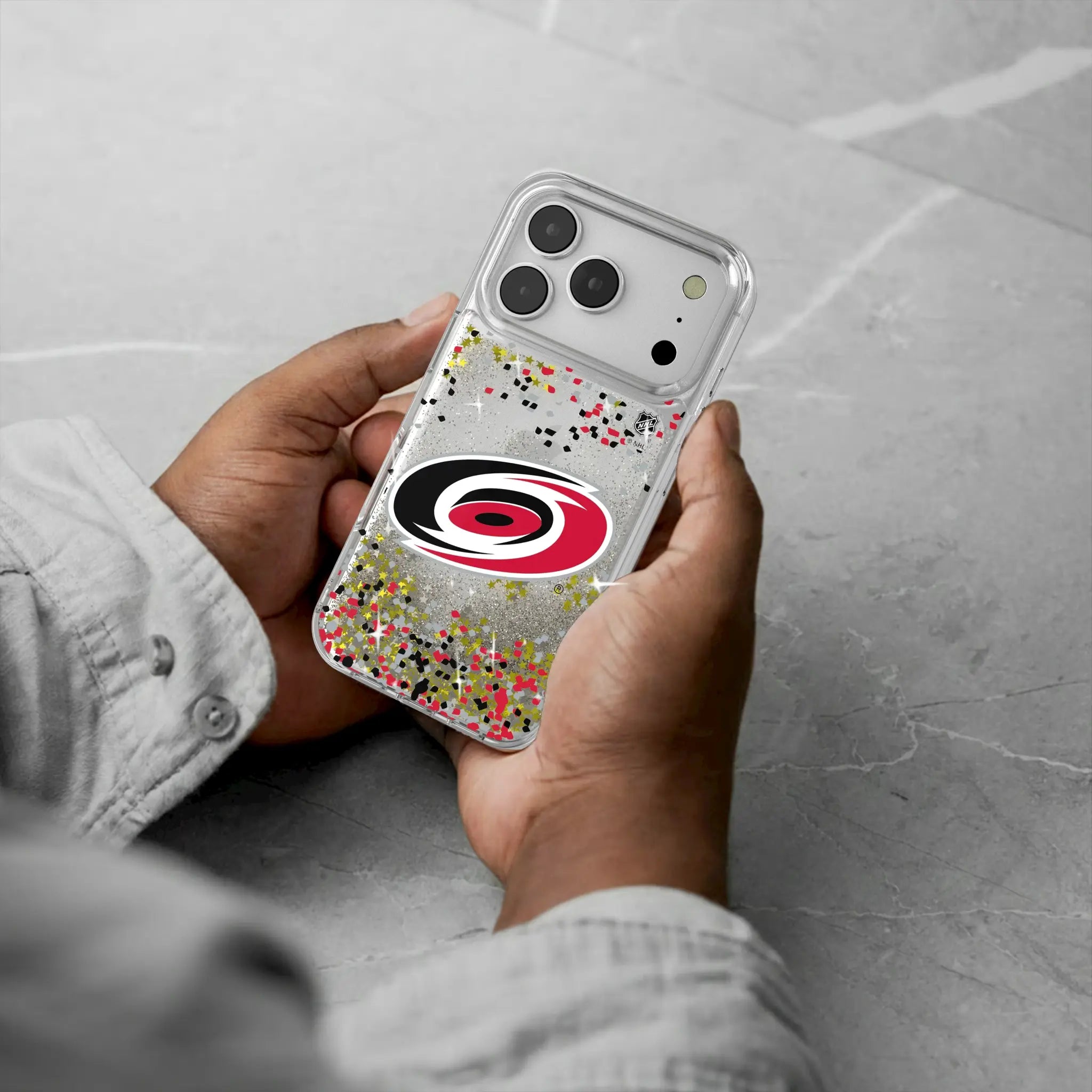 Carolina Hurricanes Confetti Glitter Phone Case
