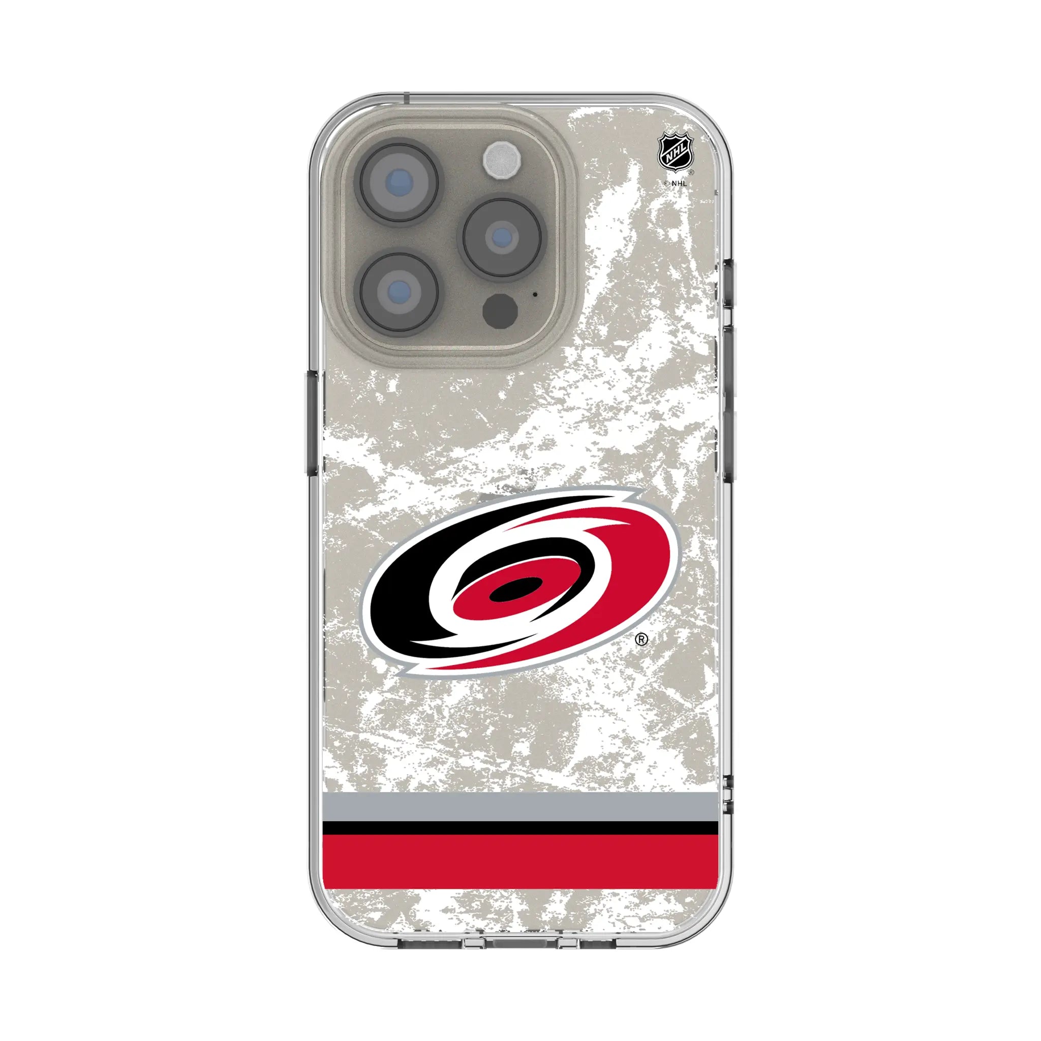 Carolina Hurricanes Ice Stripe Clear Phone Case for Apple iPhone