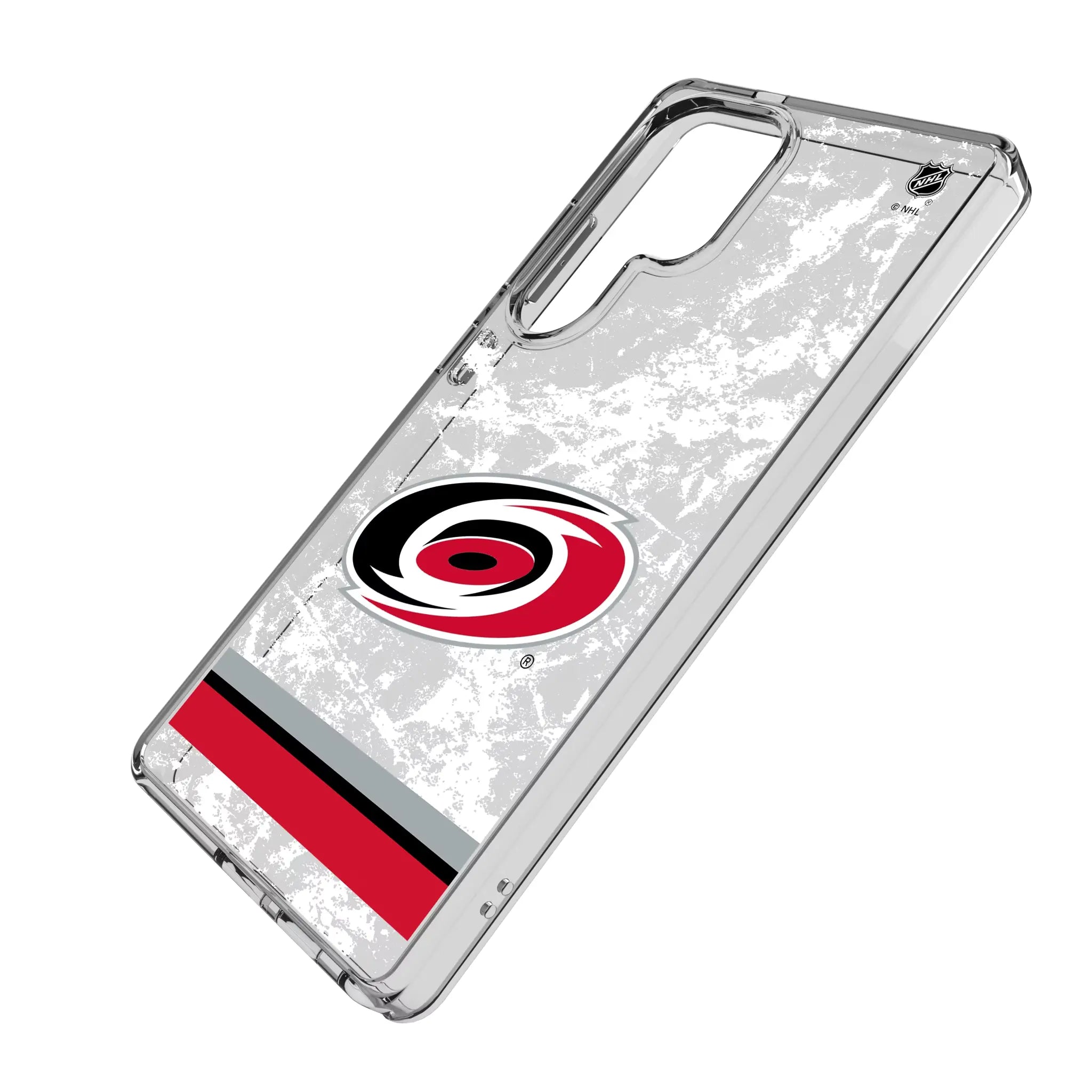 Carolina Hurricanes Ice Stripe Clear Phone Case for Samsung Galaxy