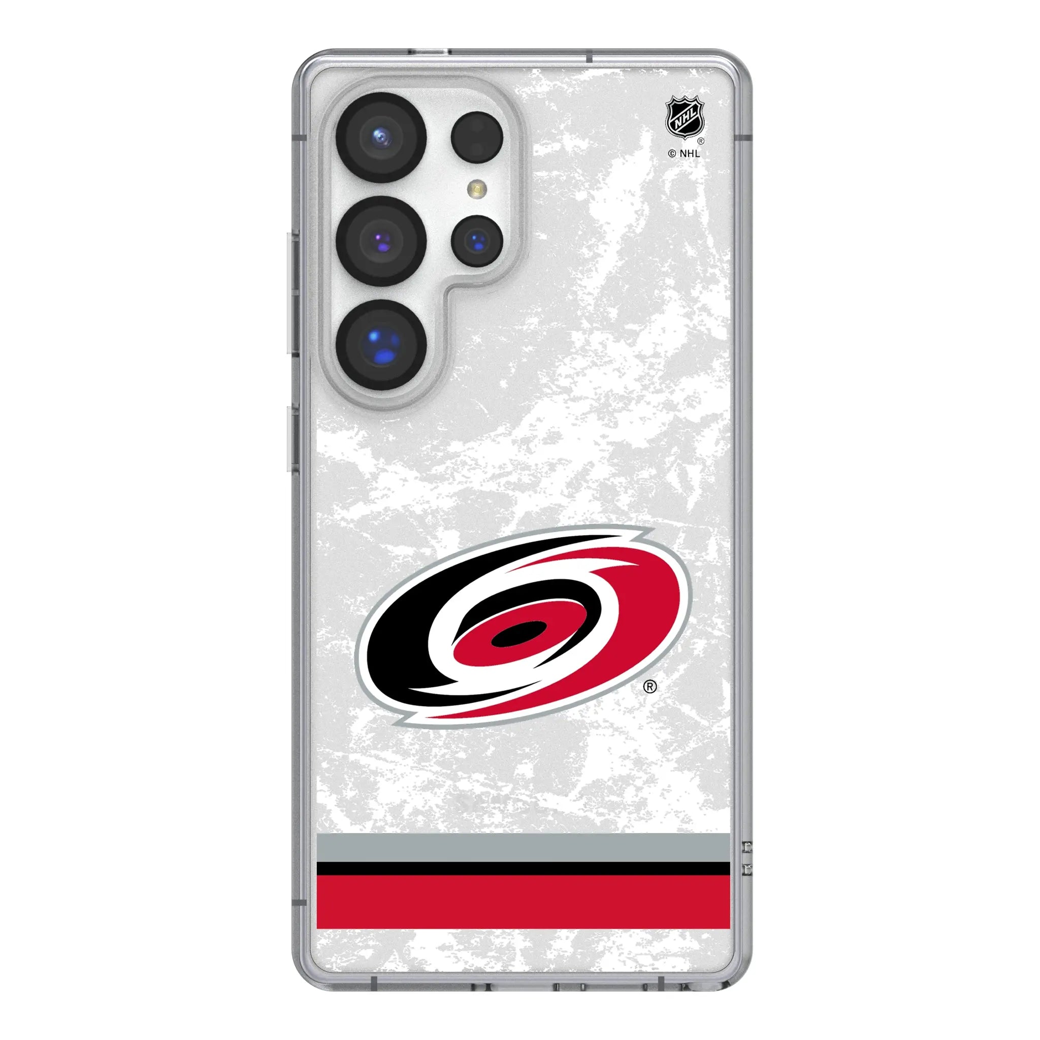 Carolina Hurricanes Ice Stripe Clear Phone Case for Samsung Galaxy