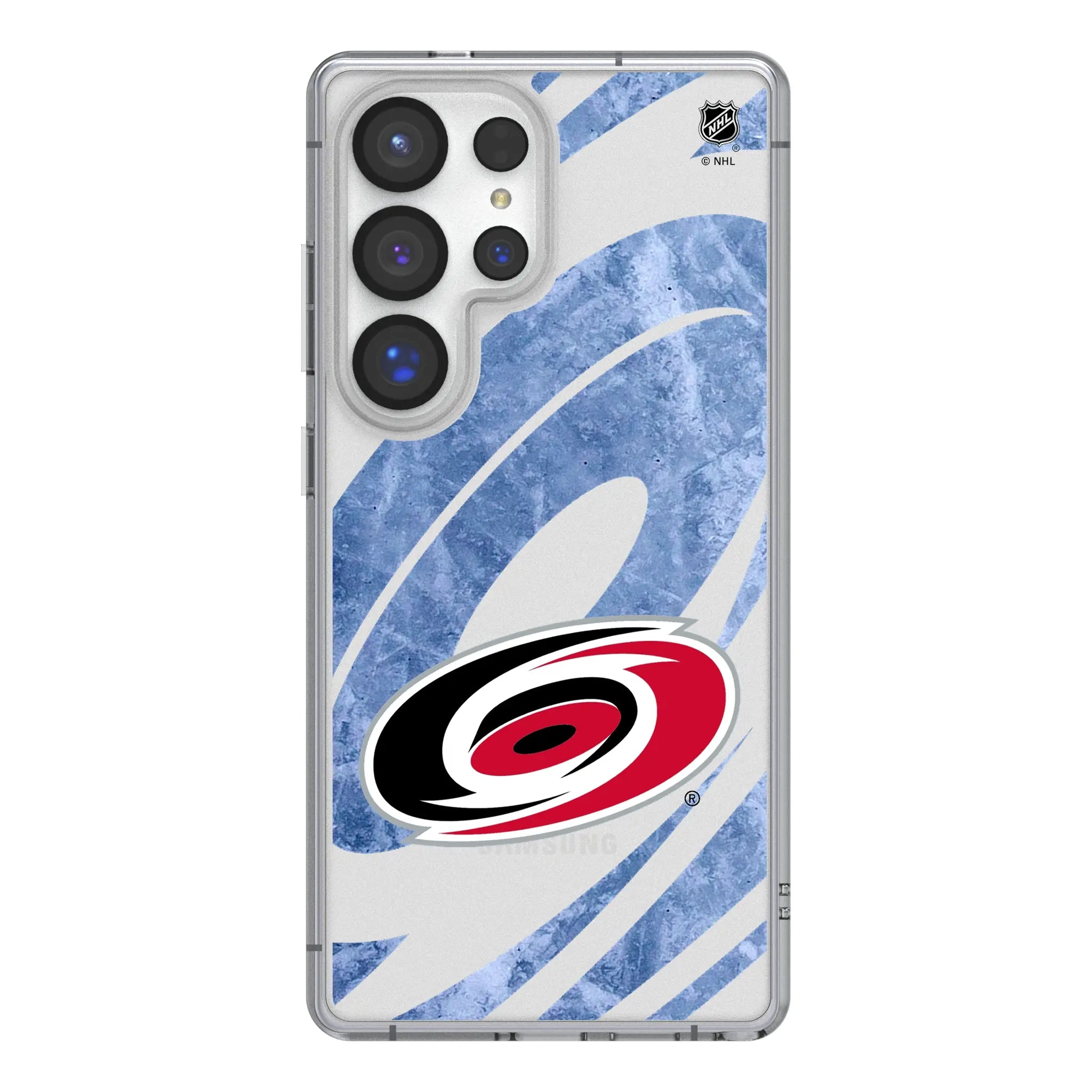 Carolina Hurricanes Ice Tilt Clear Phone Case for Samsung Galaxy