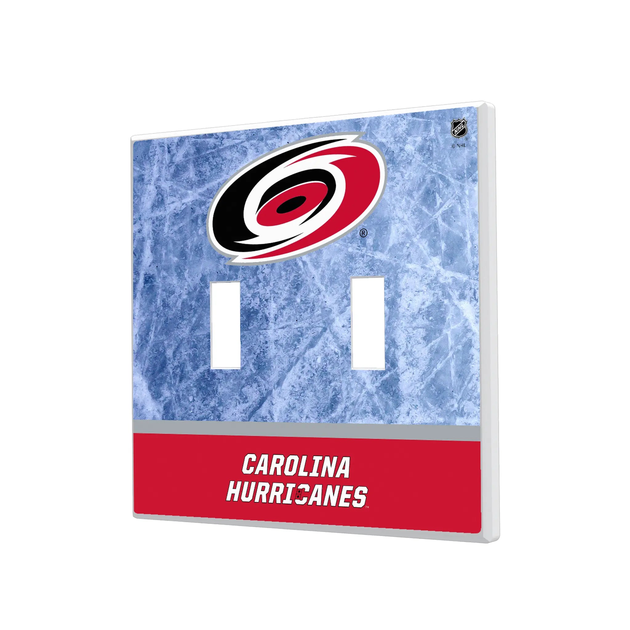 Carolina Hurricanes Ice Wordmark Hidden-Screw Light Switch Plate