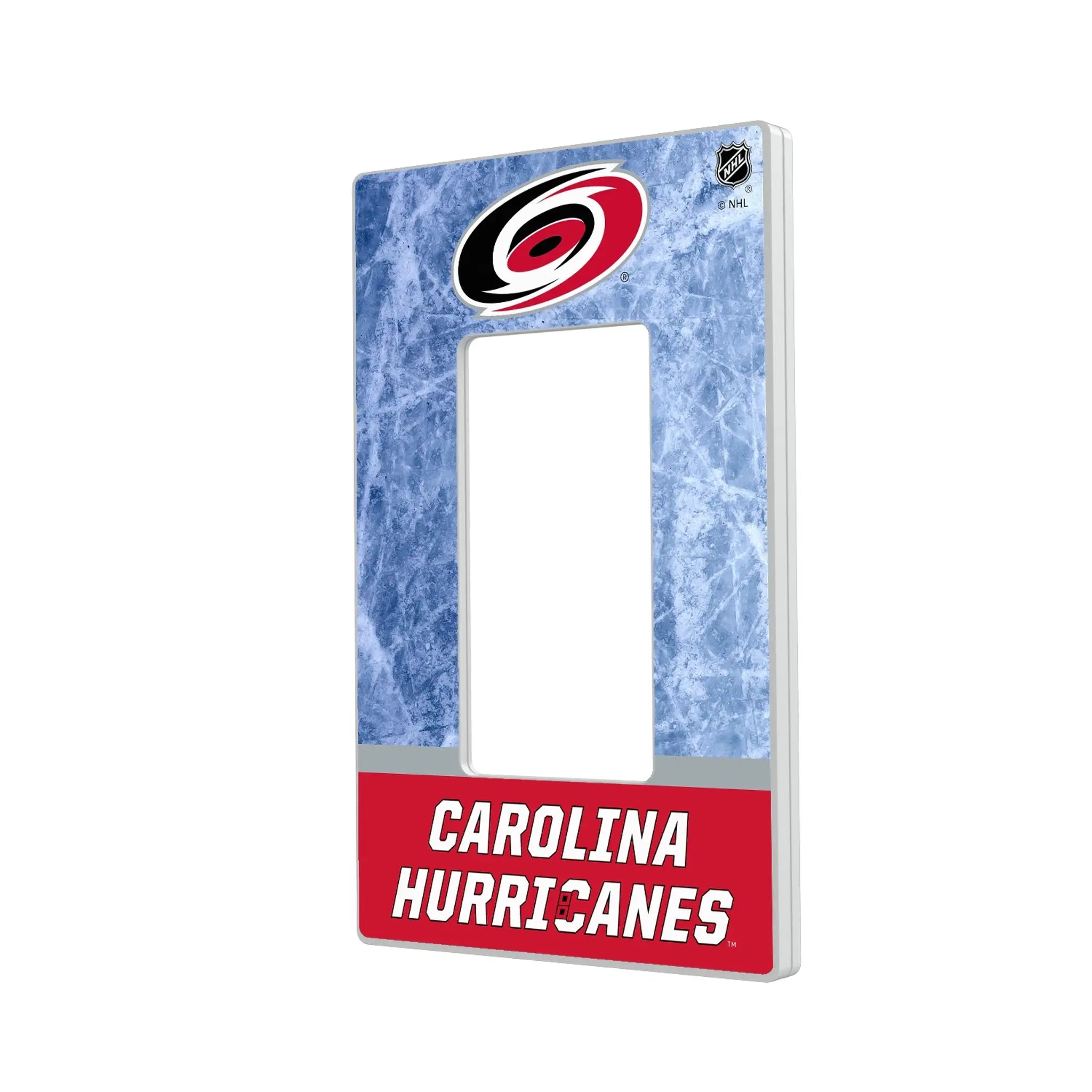 Carolina Hurricanes Ice Wordmark Hidden-Screw Light Switch Plate