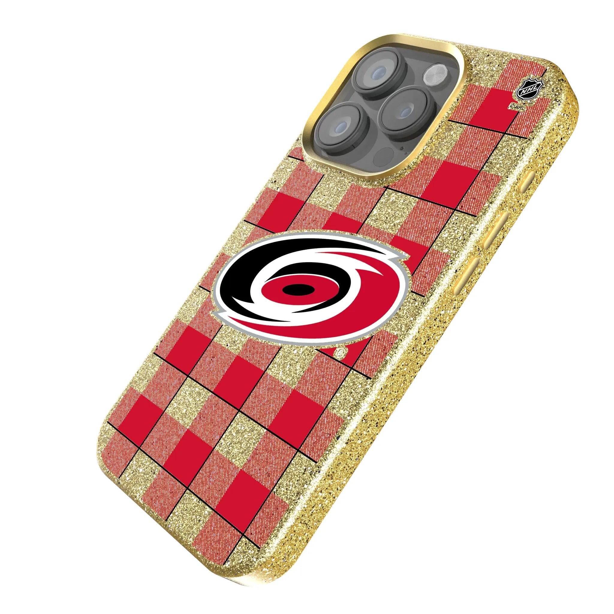 Carolina Hurricanes Plaid Bling Phone Case