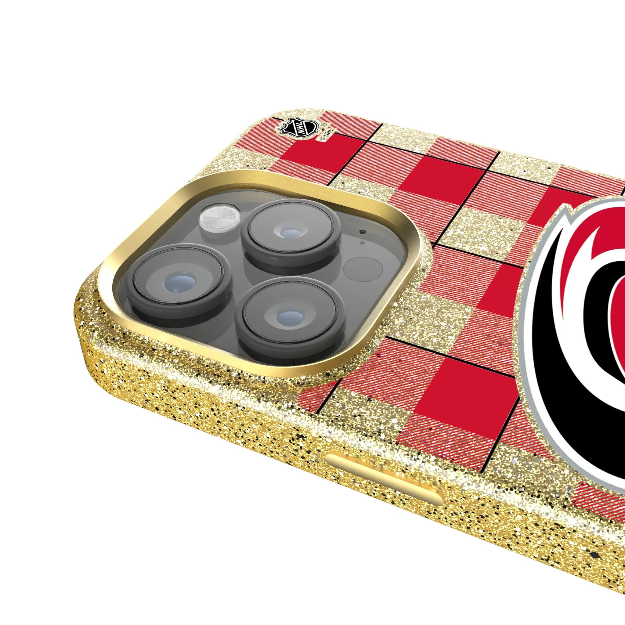 Carolina Hurricanes Plaid Bling Phone Case