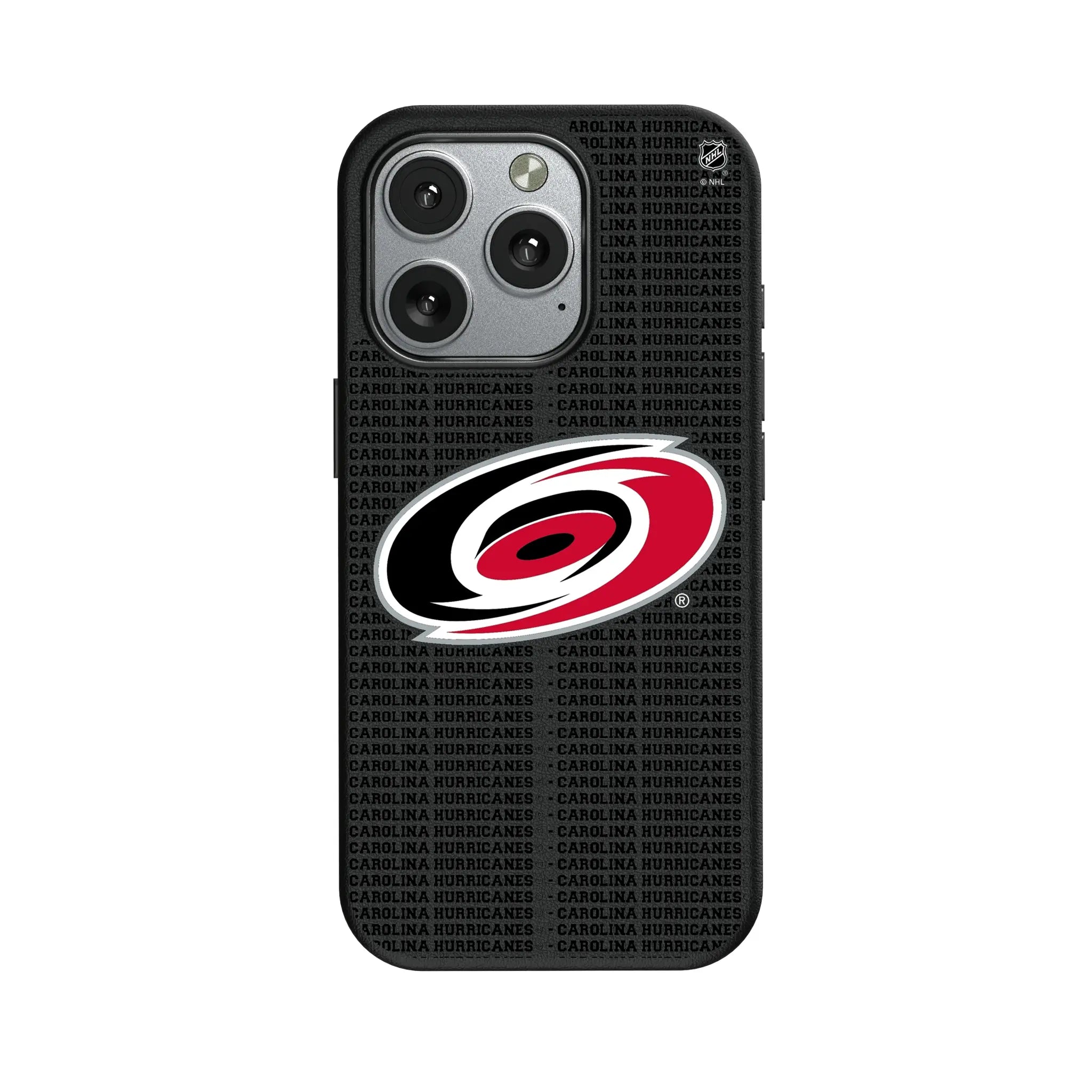 Carolina Hurricanes Text Backdrop MagSafe Compatible Phone Case for Apple iPhone