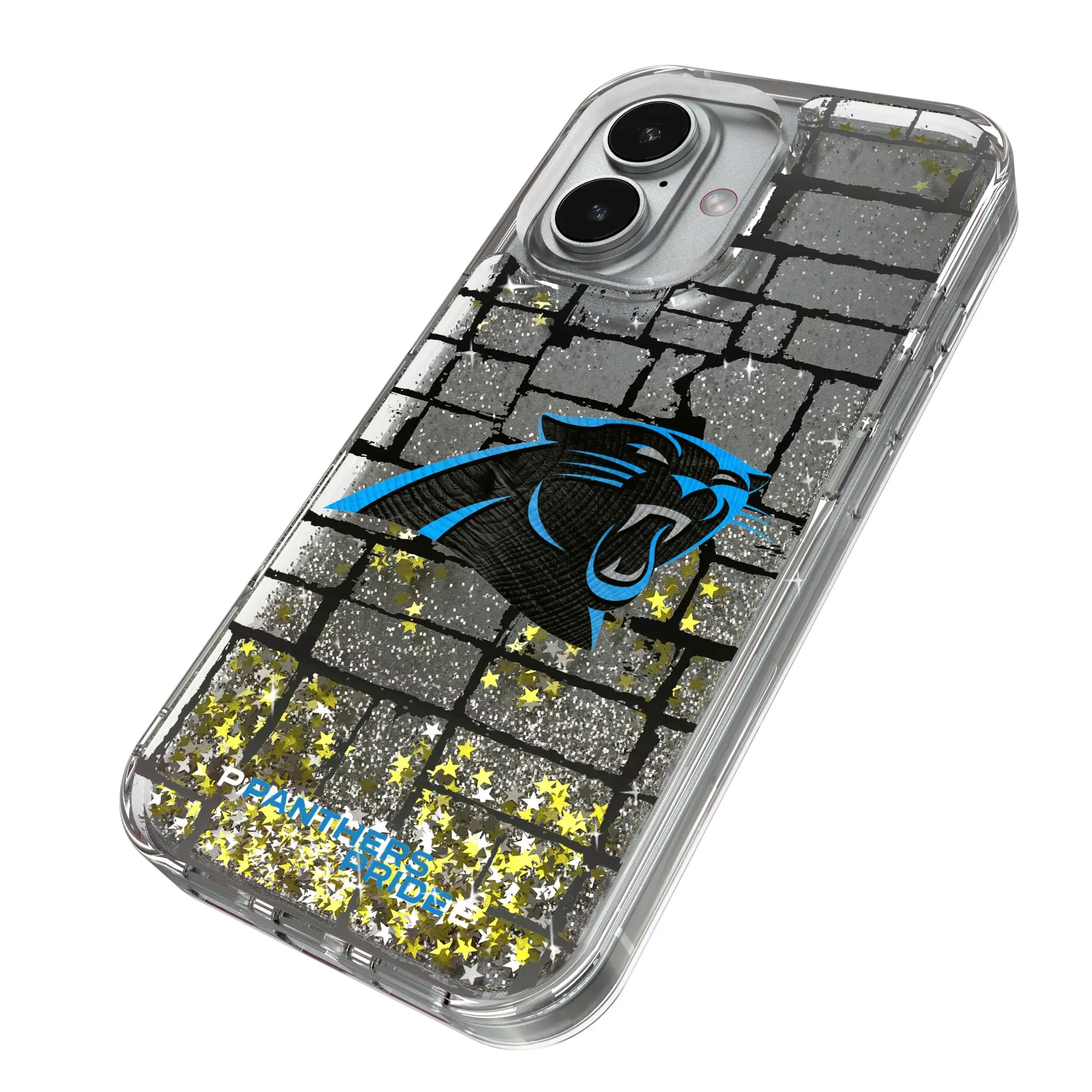 Carolina Panthers Brick Glitter Phone Case for Apple iPhone