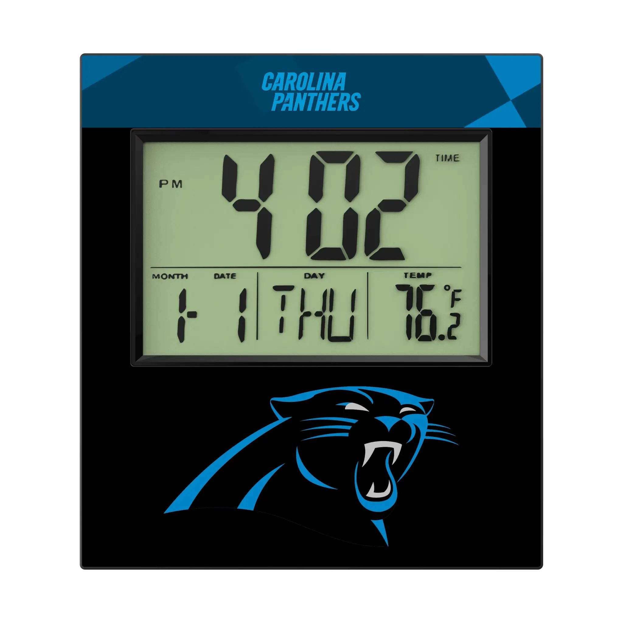 Carolina Panthers Color Block Wall Clock