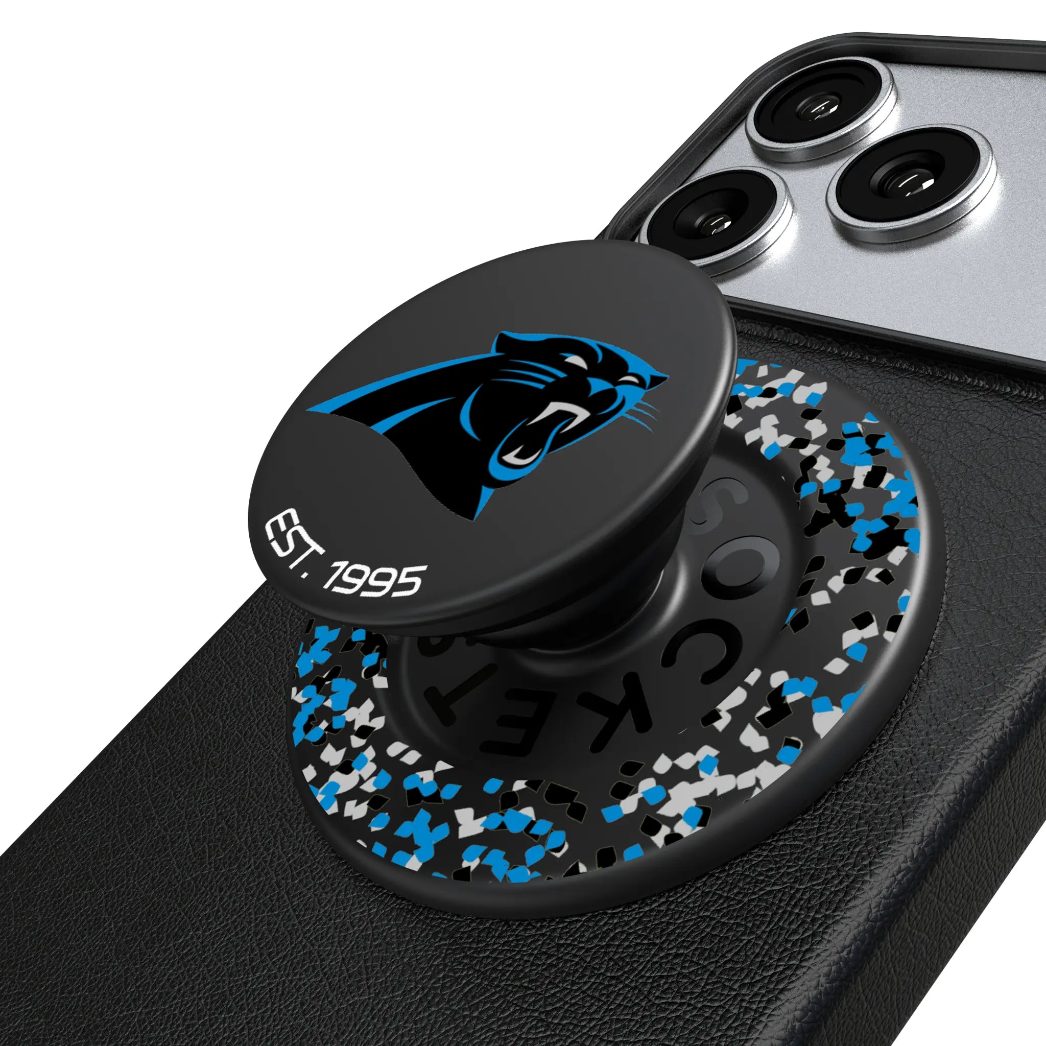 Carolina Panthers Confetti PopSockets Magnetic Phone Grip and Stand