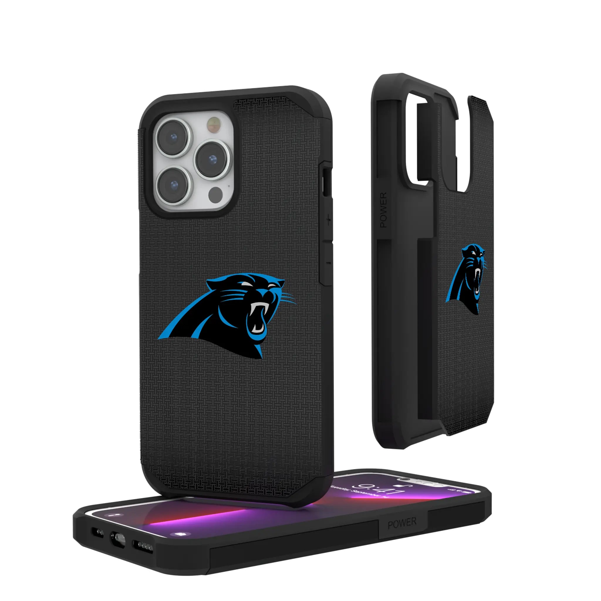 Carolina Panthers Linen Rugged Phone Case