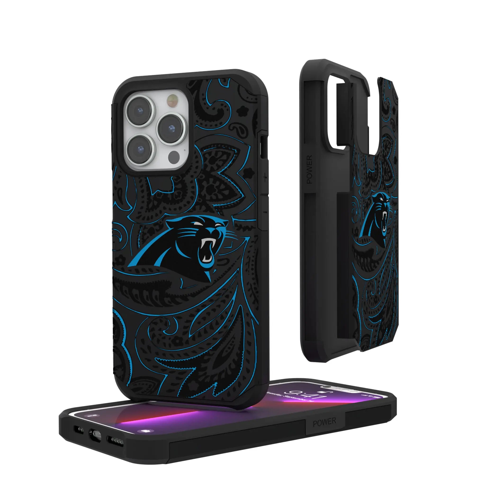Carolina Panthers Paisley Rugged Phone Case