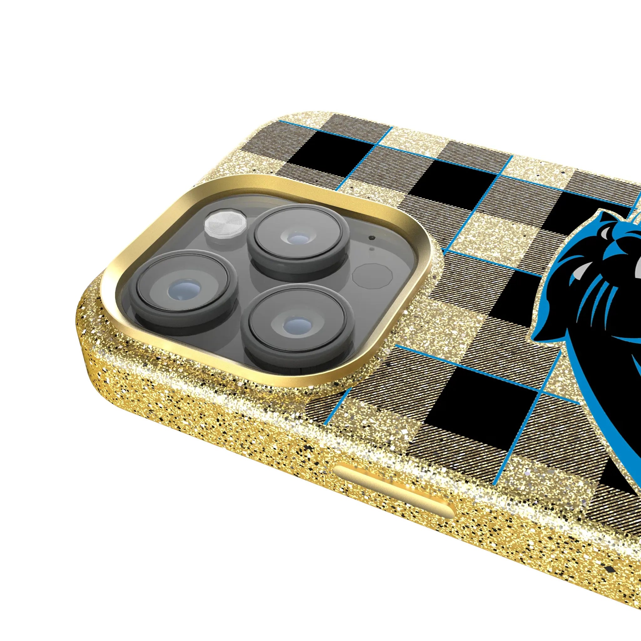 Carolina Panthers Plaid Bling Phone Case