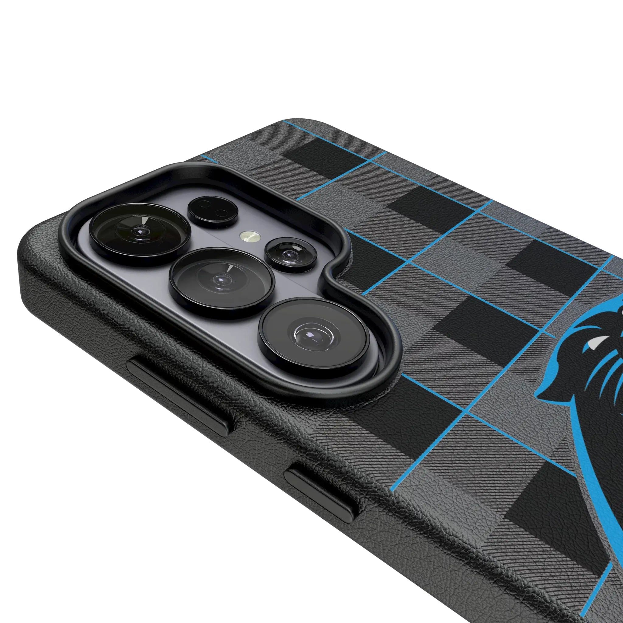 Carolina Panthers Plaid MagSafe Compatible Phone Case for Samsung Galaxy