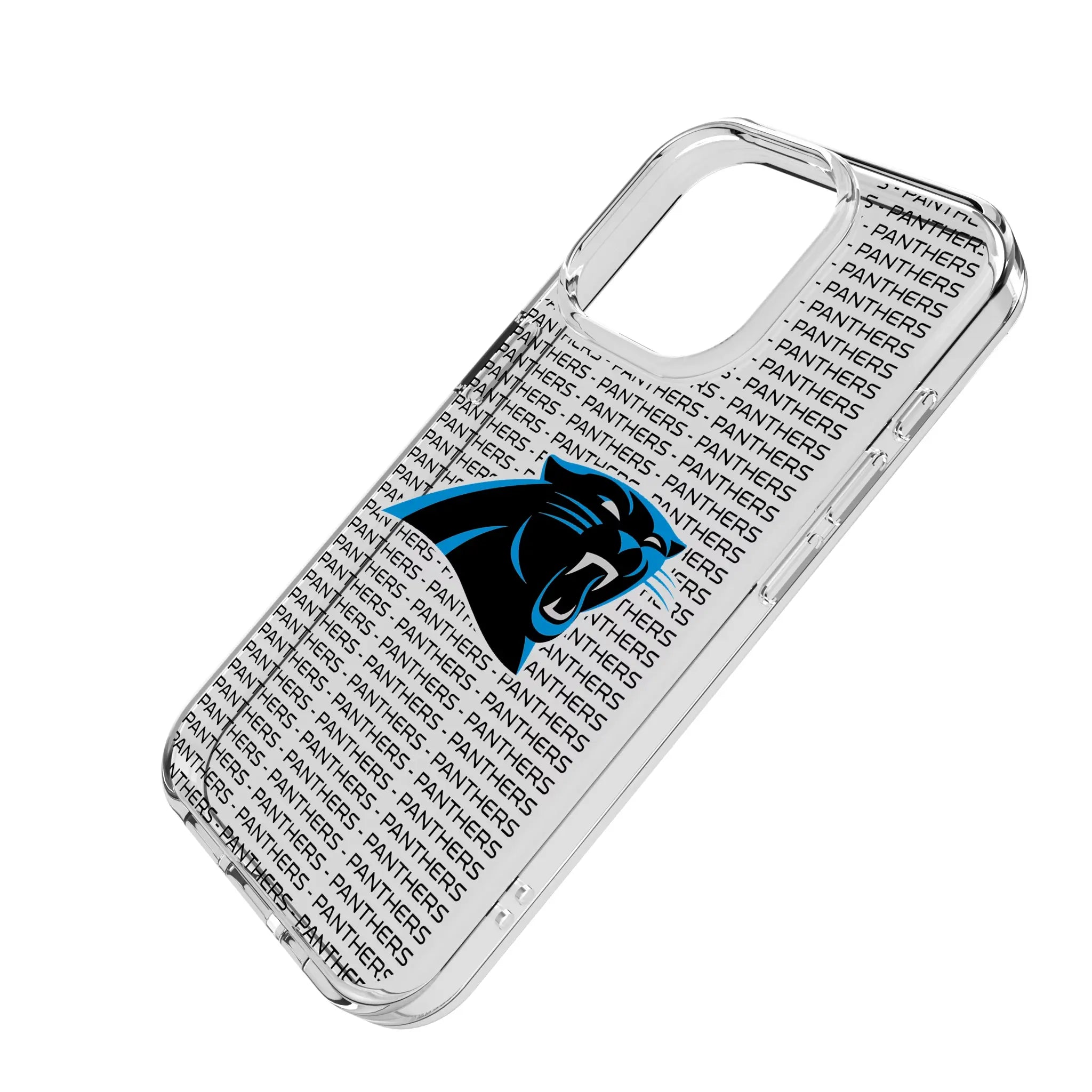 Carolina Panthers Text Backdrop Clear Phone Case for Apple iPhone