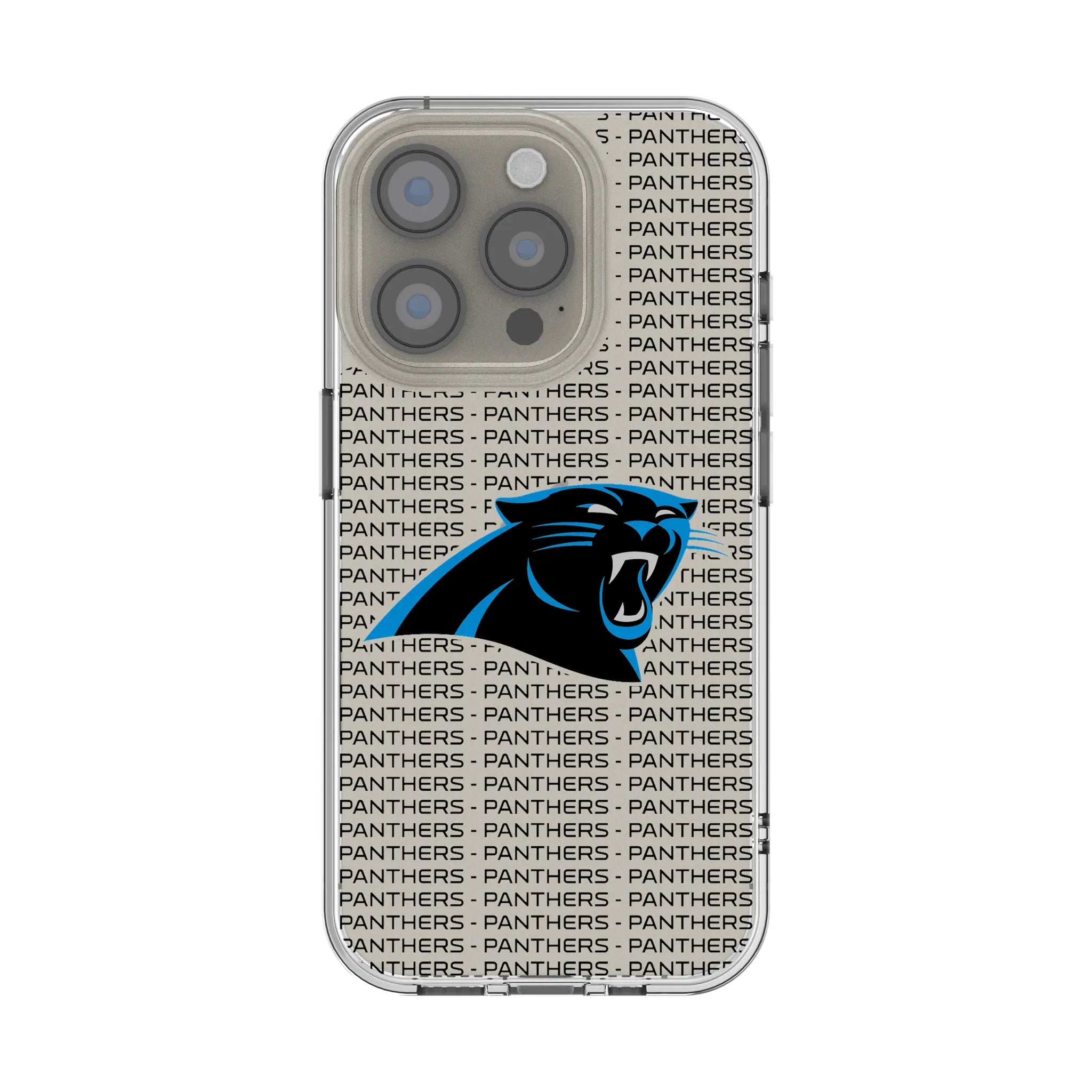 Carolina Panthers Text Backdrop Clear Phone Case for Apple iPhone