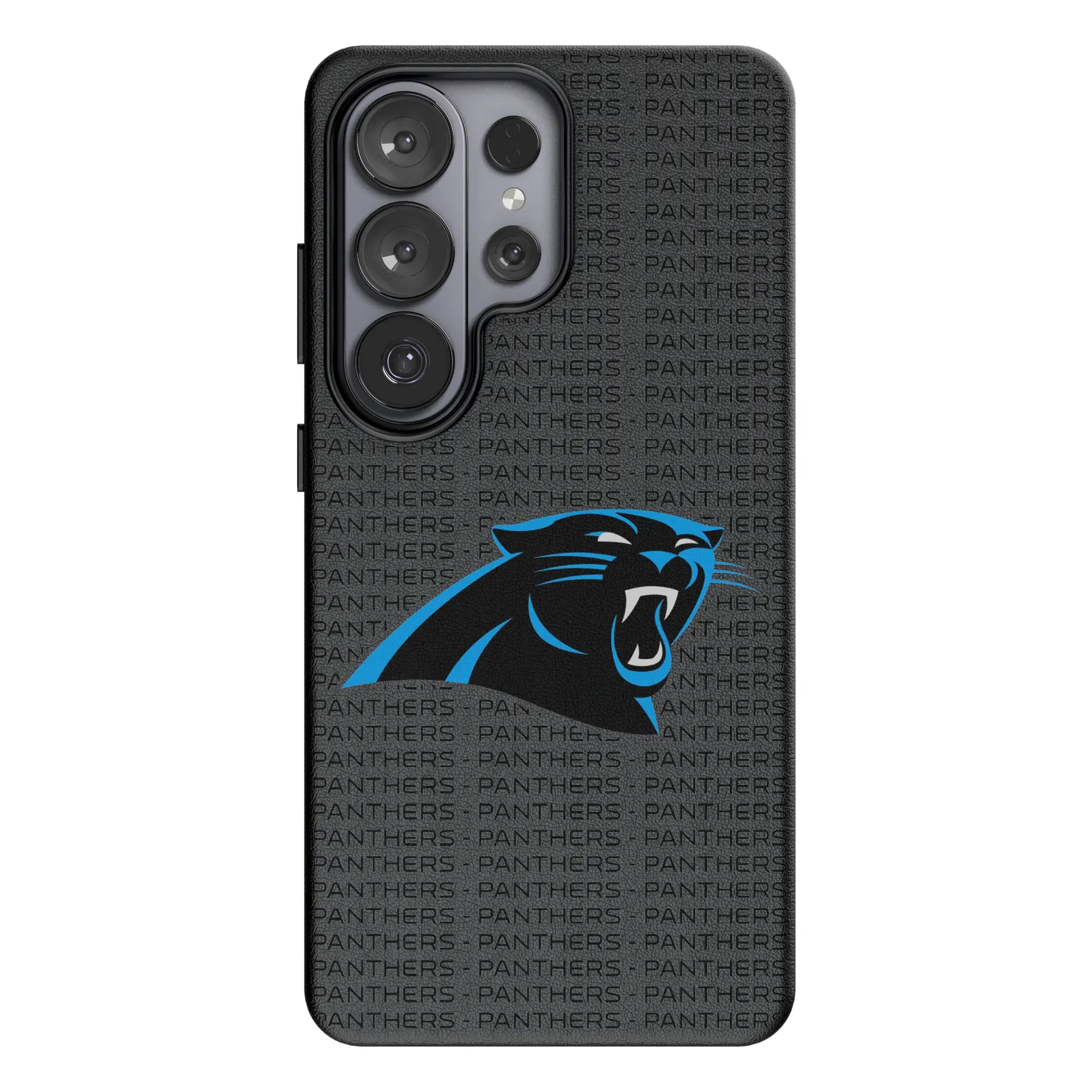Carolina Panthers Text Backdrop MagSafe Compatible Phone Case for Samsung Galaxy