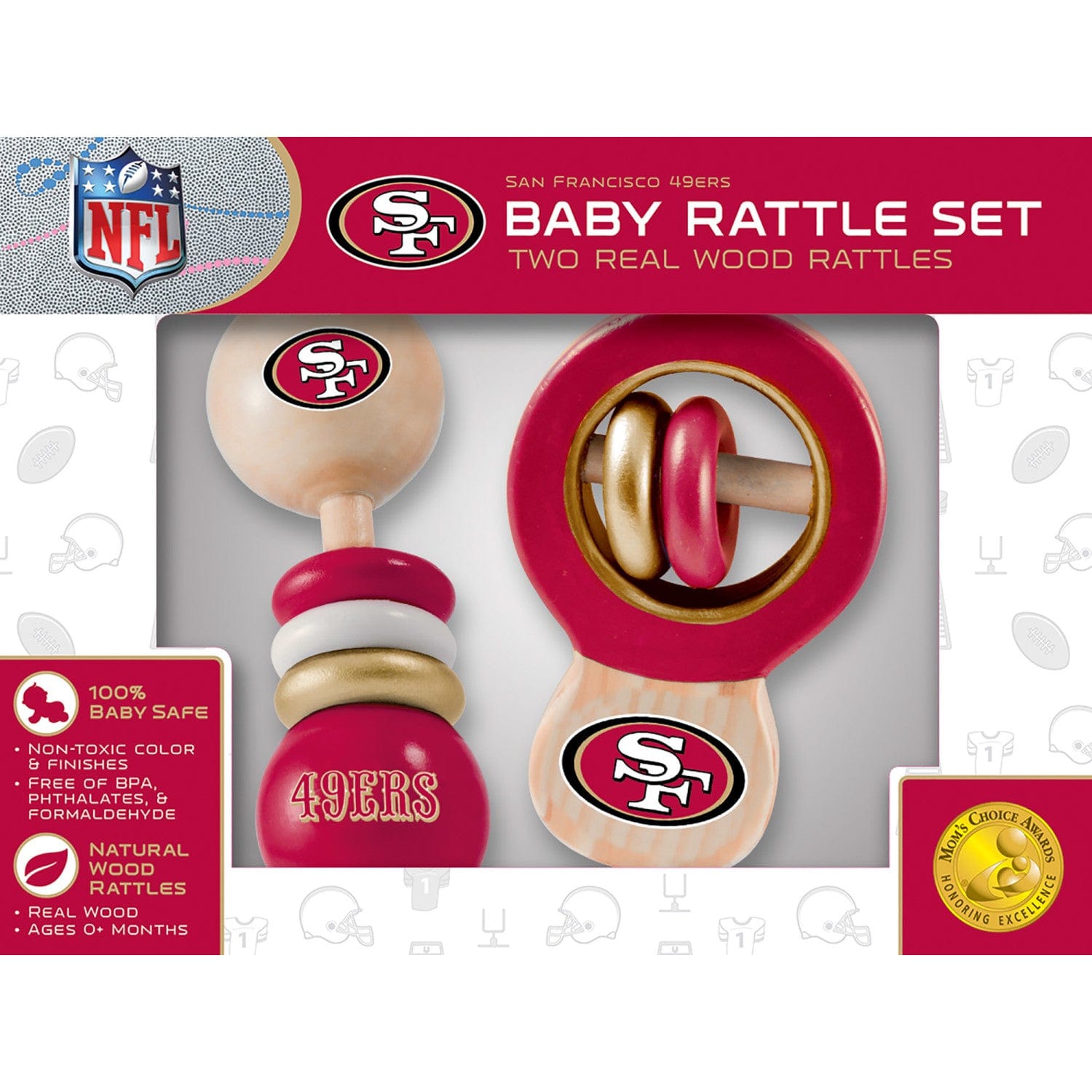 San Francisco 49ers Baby Rattles 2-Pack - Perfect for Little Fans! - Sports Gifts, Sports Memorabilia, Sports Collectibles, Fan Shop