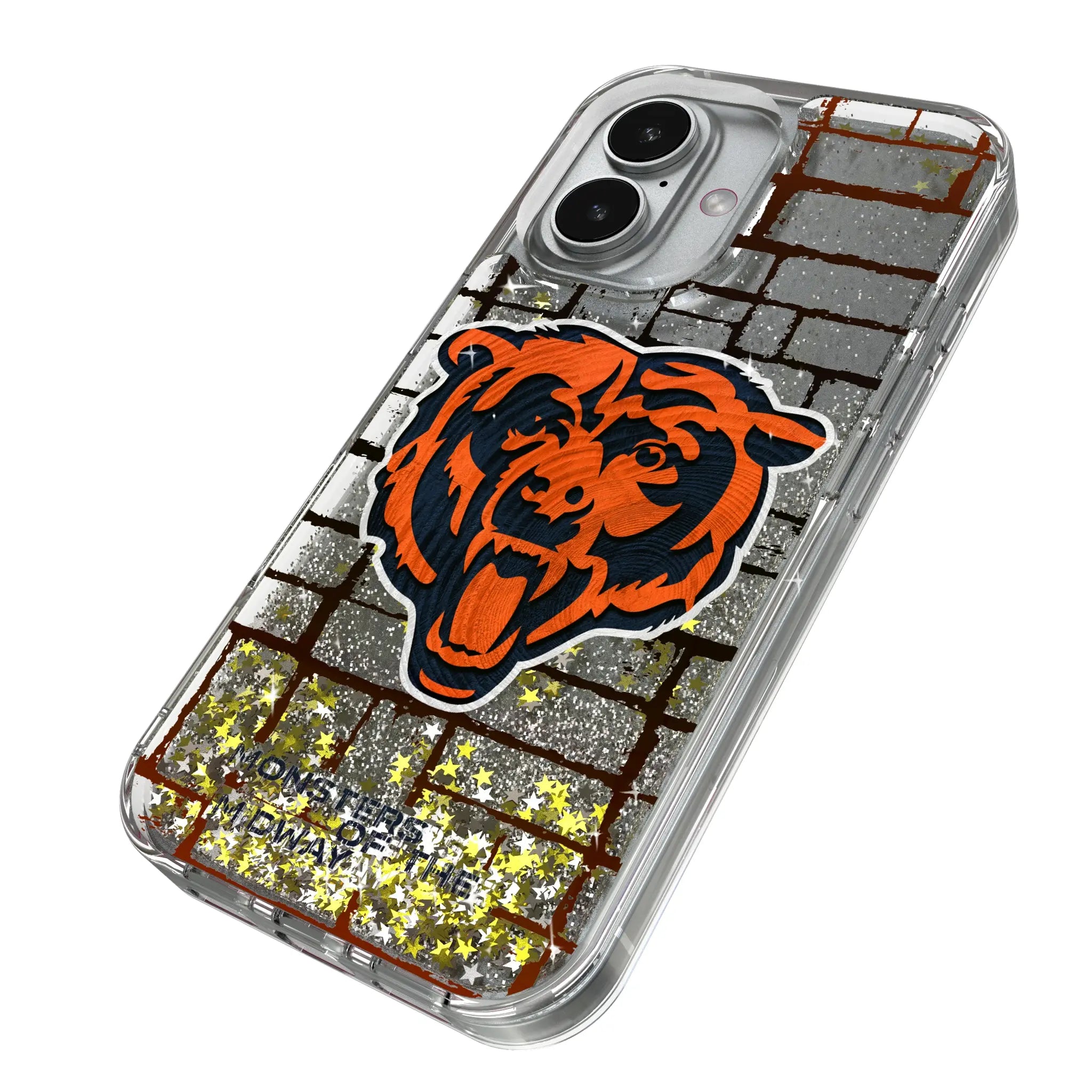 Chicago Bears Brick Glitter Phone Case for Apple iPhone