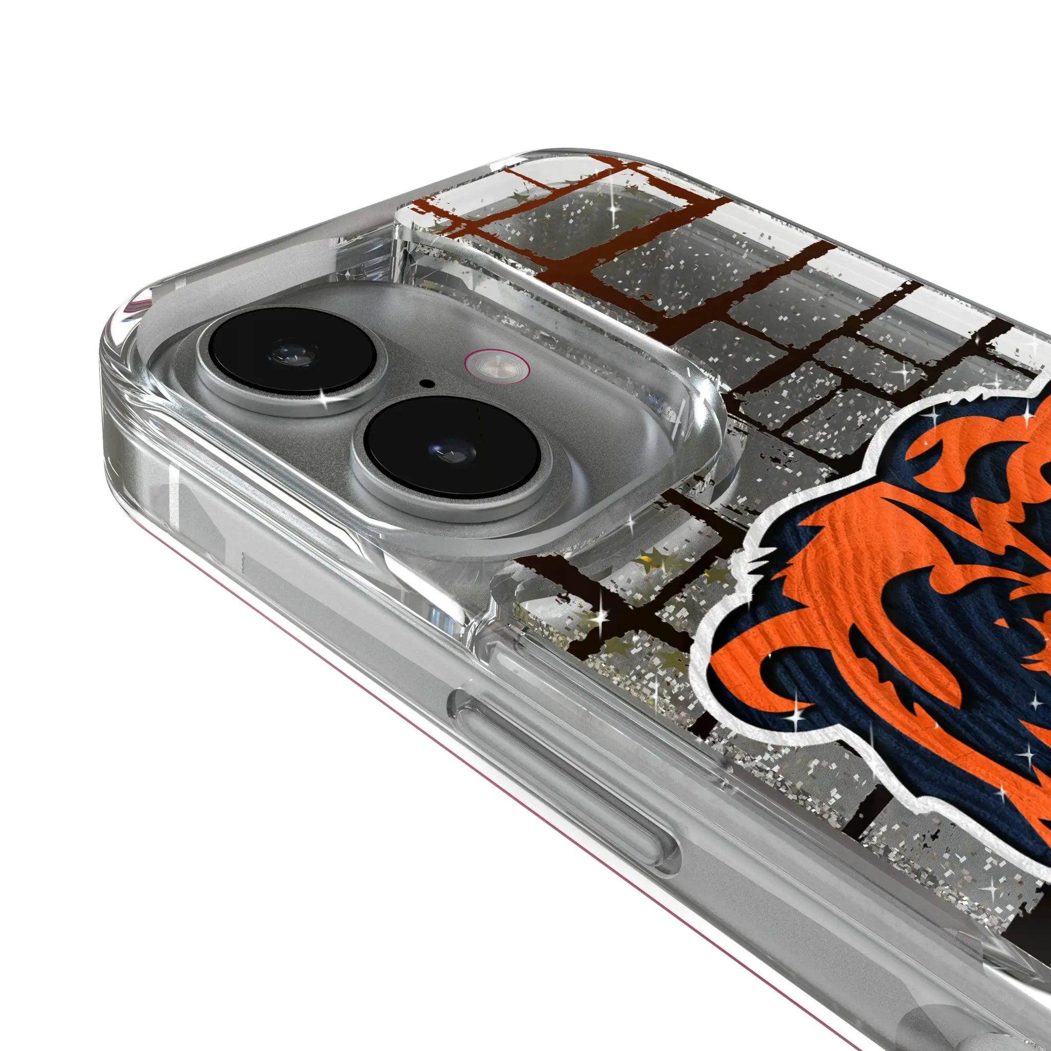 Chicago Bears Brick Glitter Phone Case for Apple iPhone