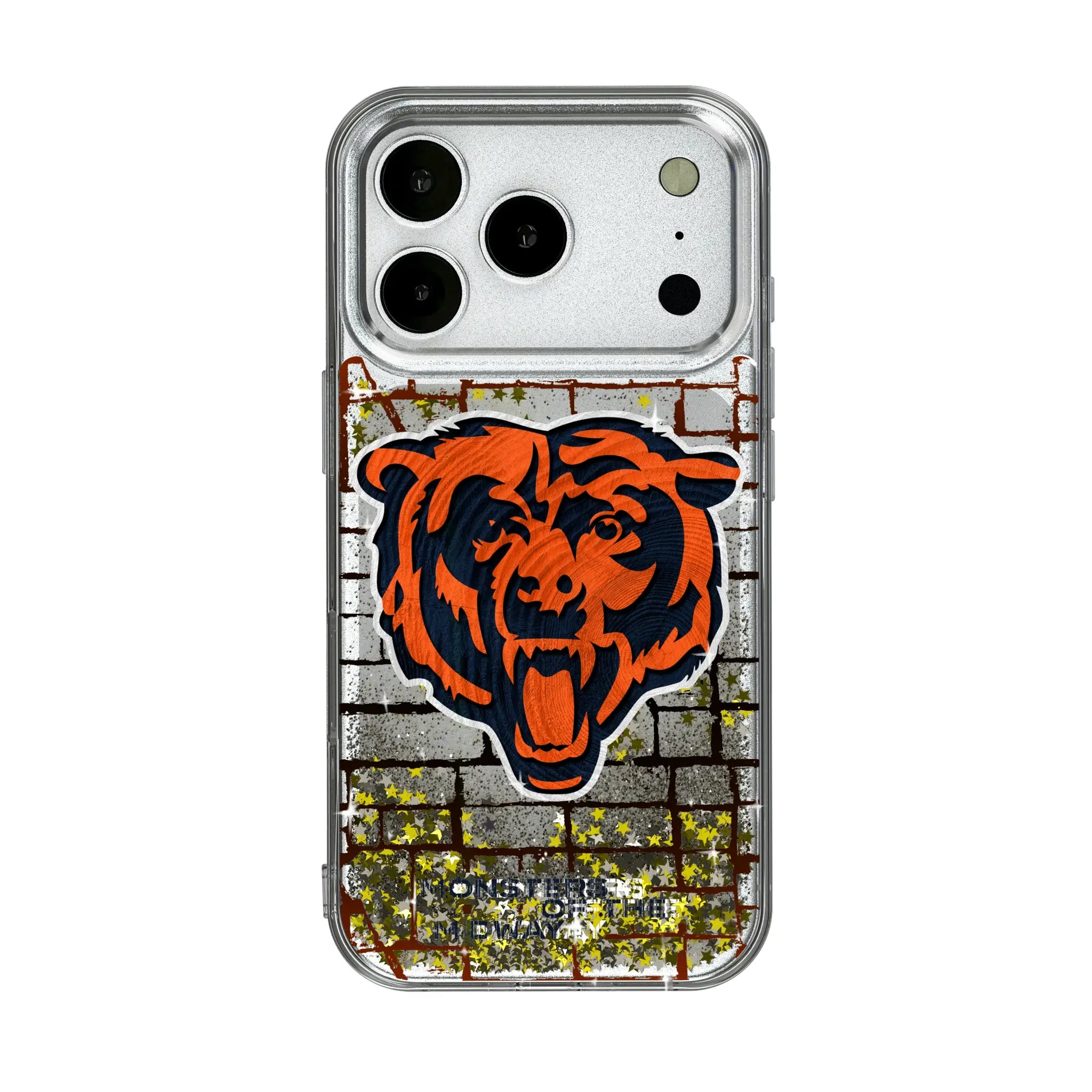 Chicago Bears Brick Glitter Phone Case for Apple iPhone