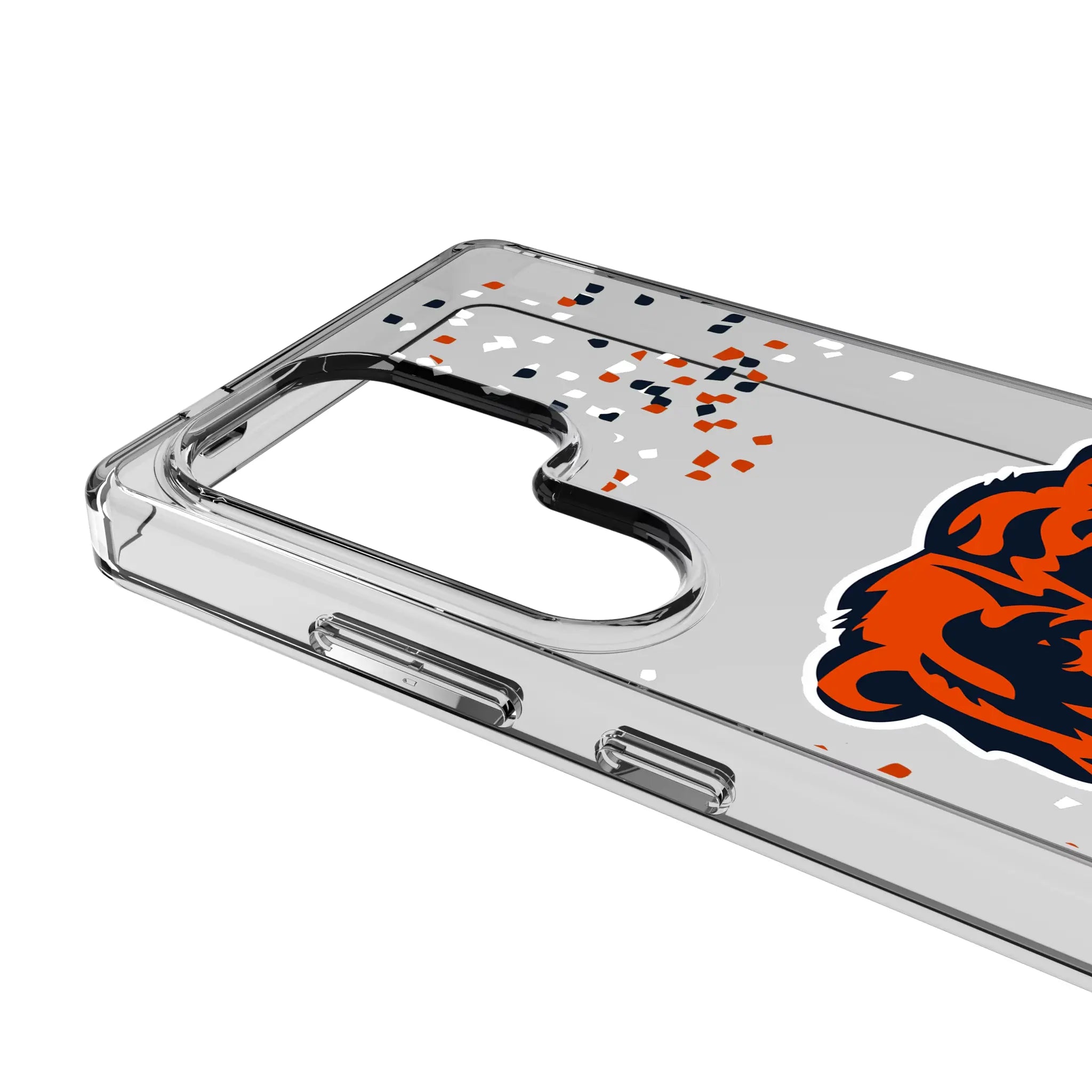Chicago Bears Confetti Clear Phone Case for Samsung Galaxy