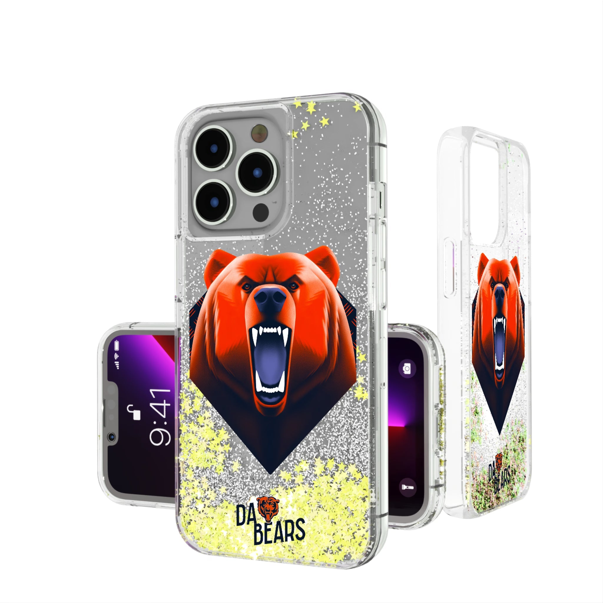 Chicago Bears 2024 Illustrated Limited Edition Glitter Phone Case - Sports Gifts, Sports Memorabilia, Sports Collectibles, Fan Shop
