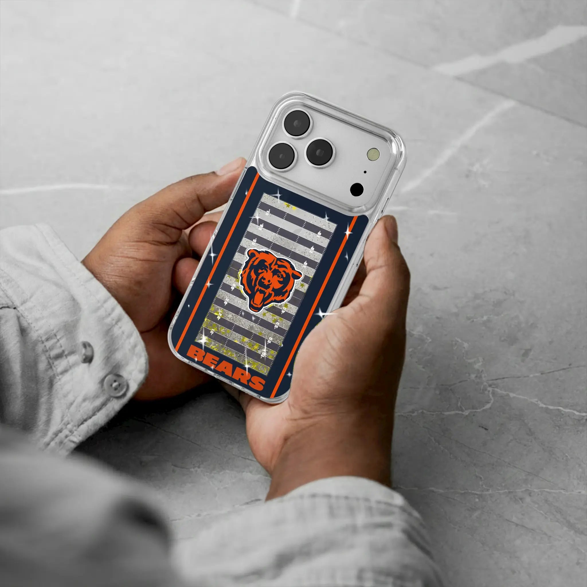 Chicago Bears Field Glitter Phone Case