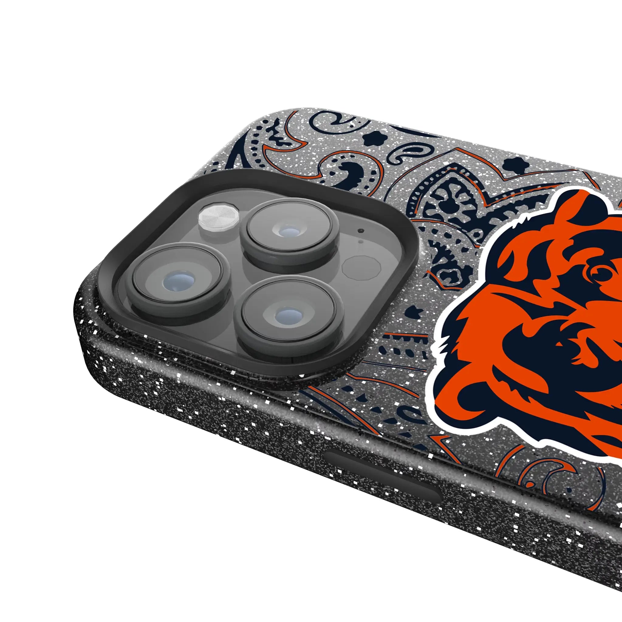 Chicago Bears Paisley Bling Phone Case