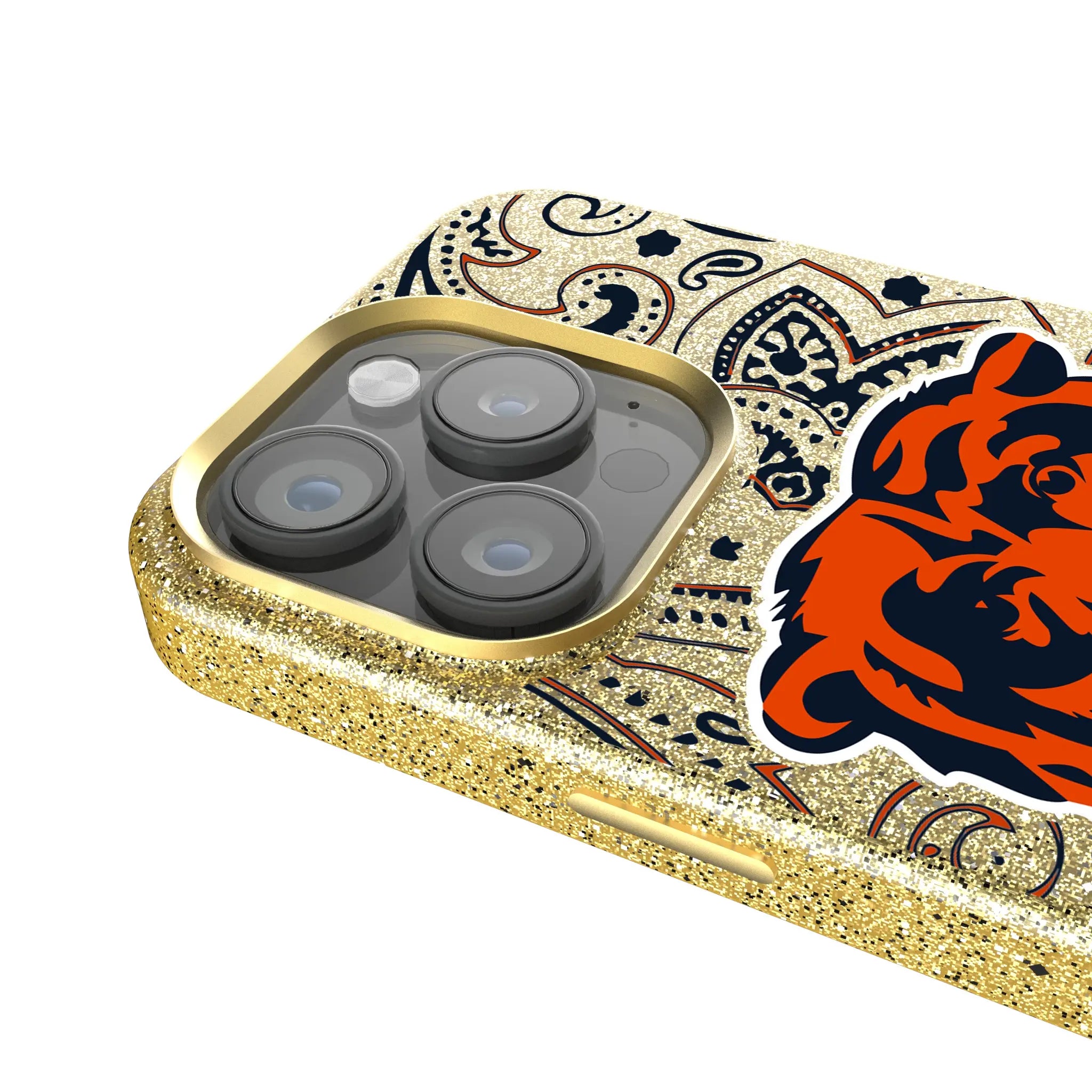 Chicago Bears Paisley Bling Phone Case