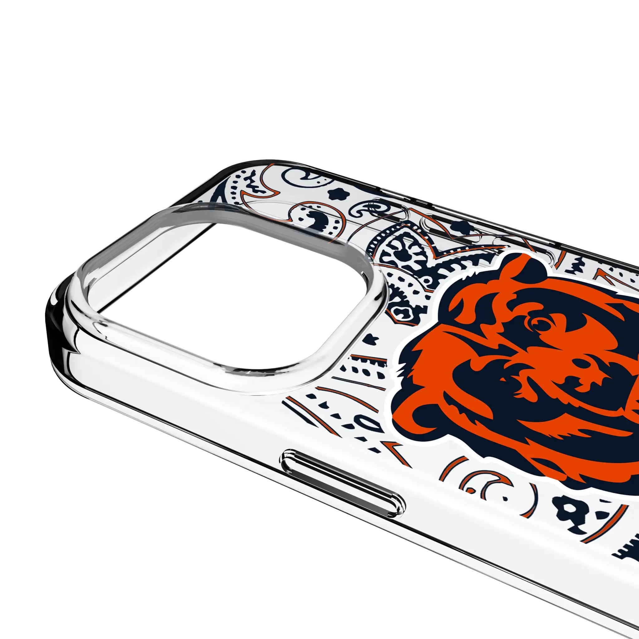Chicago Bears Paisley Clear Phone Case for Apple iPhone