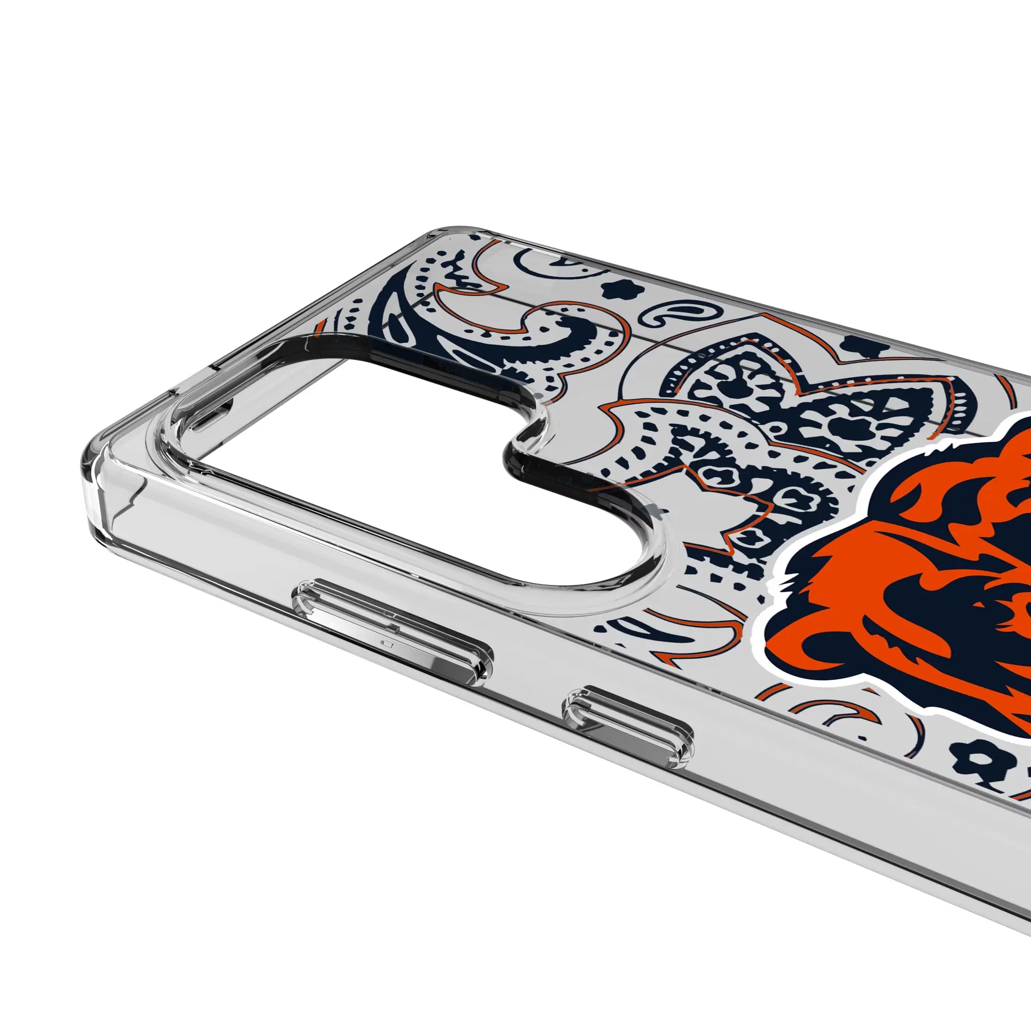 Chicago Bears Paisley Clear Phone Case for Samsung Galaxy