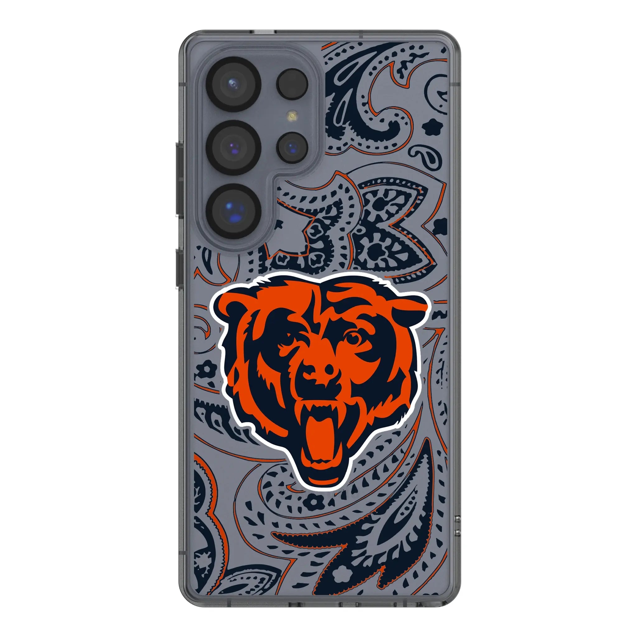 Chicago Bears Paisley Clear Phone Case for Samsung Galaxy