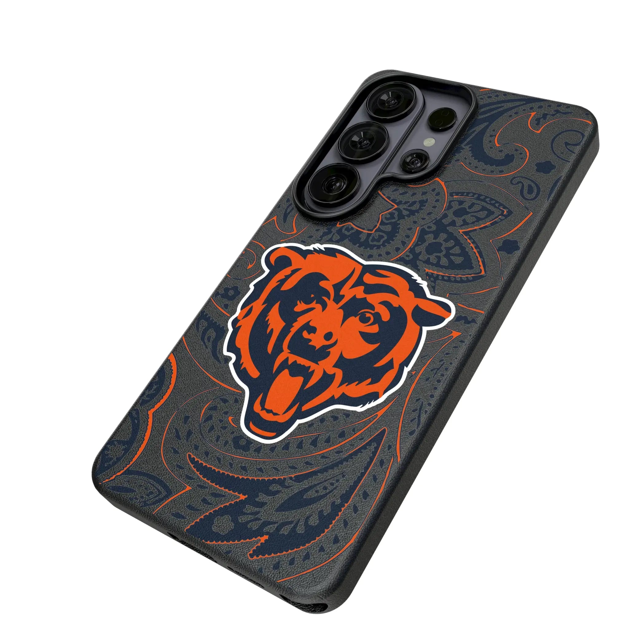 Chicago Bears Paisley MagSafe Compatible Phone Case for Samsung Galaxy