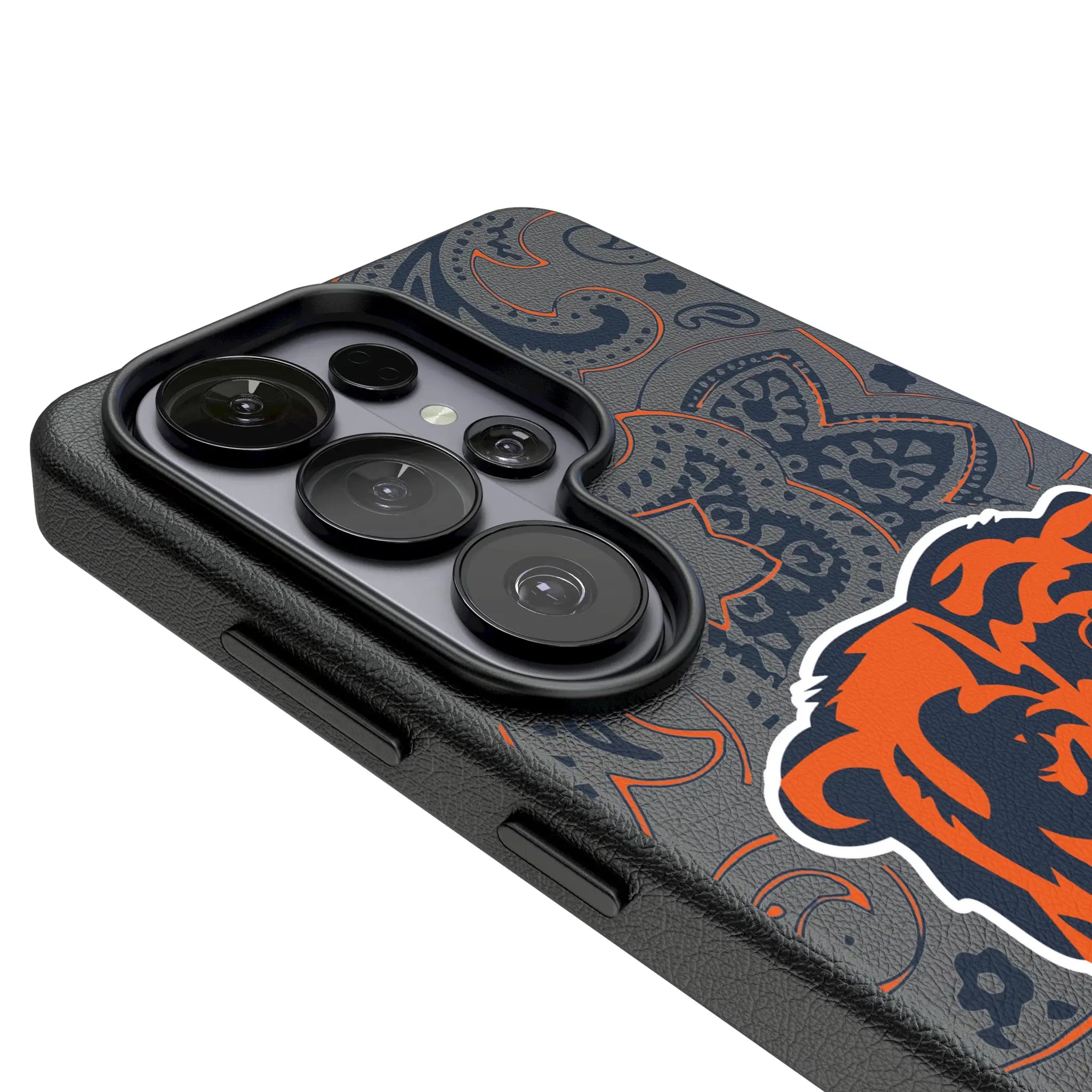 Chicago Bears Paisley MagSafe Compatible Phone Case for Samsung Galaxy