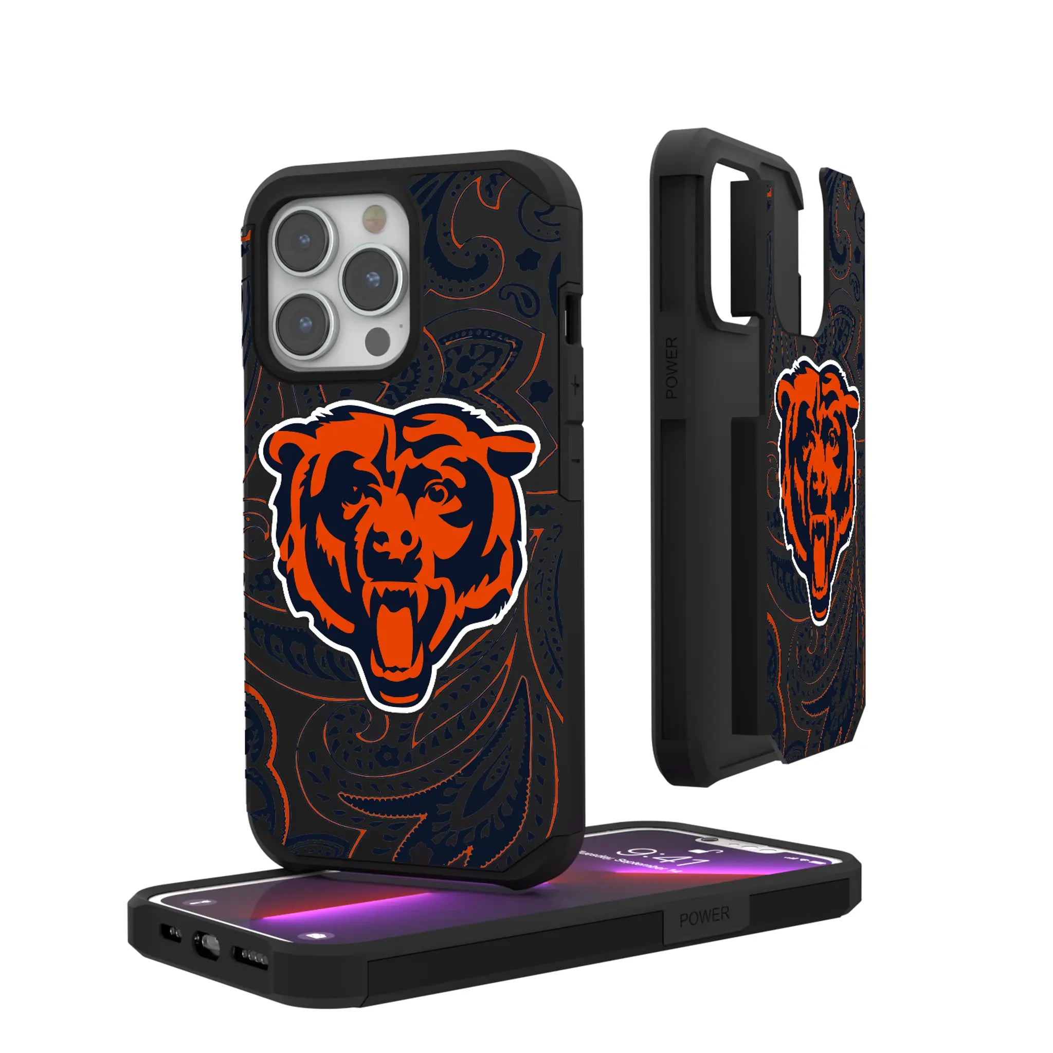 Chicago Bears Paisley Rugged Phone Case