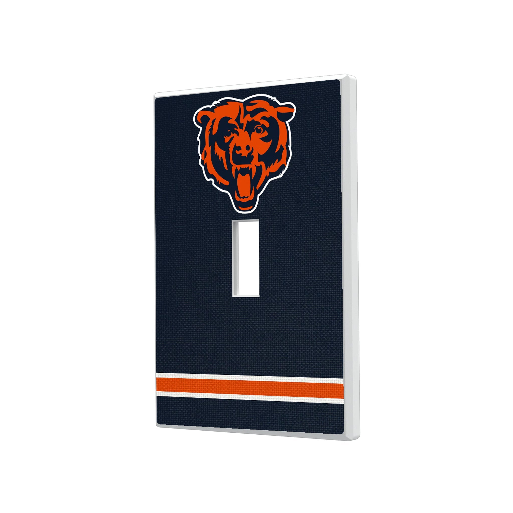 Chicago Bears Stripe Hidden-Screw Light Switch Plate - Sports Gifts, Sports Memorabilia, Sports Collectibles, Fan Shop